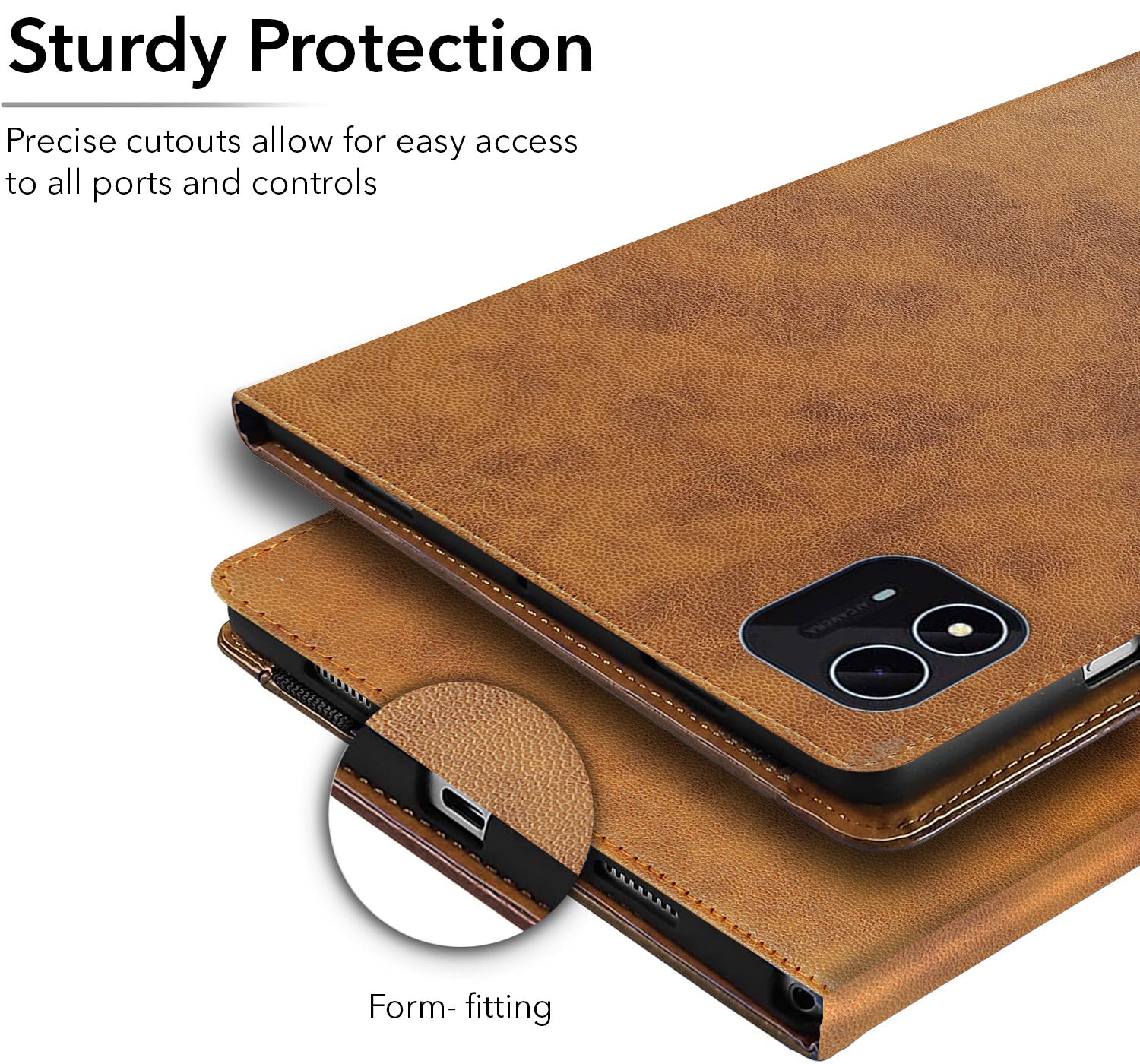For Itel Pad One 10 Inch Flip Cover Folio Cover (PU Leather | Multi-Angle Smart Stand | Card Storage Slots | Silicone Back Pouch)