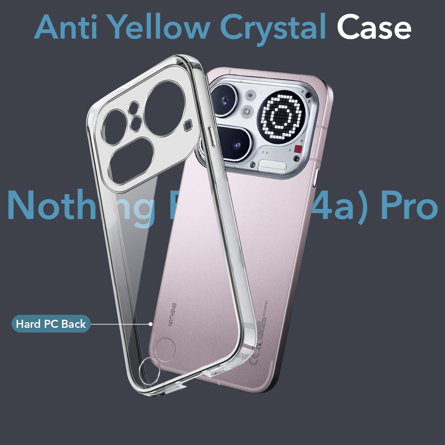 For Nothing Phone 4A Pro 5G Back Cover Case Lifetime Anti-Yellow Clear (Sleek Hard Crystal | Shockproof and Camera Protection)