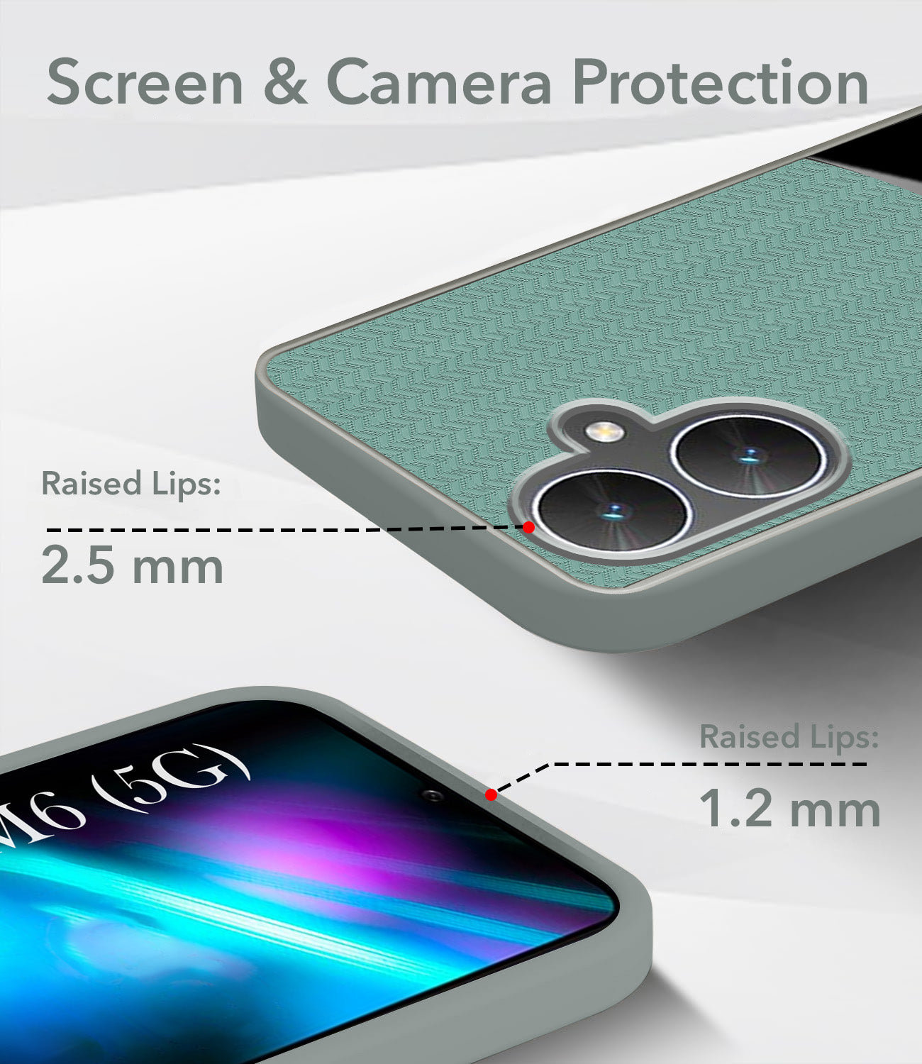 For Poco M6 5G Back Cover Case (Elegant PU Leather Finish | Premium Minimalist Professional | Camera Protection Bump)