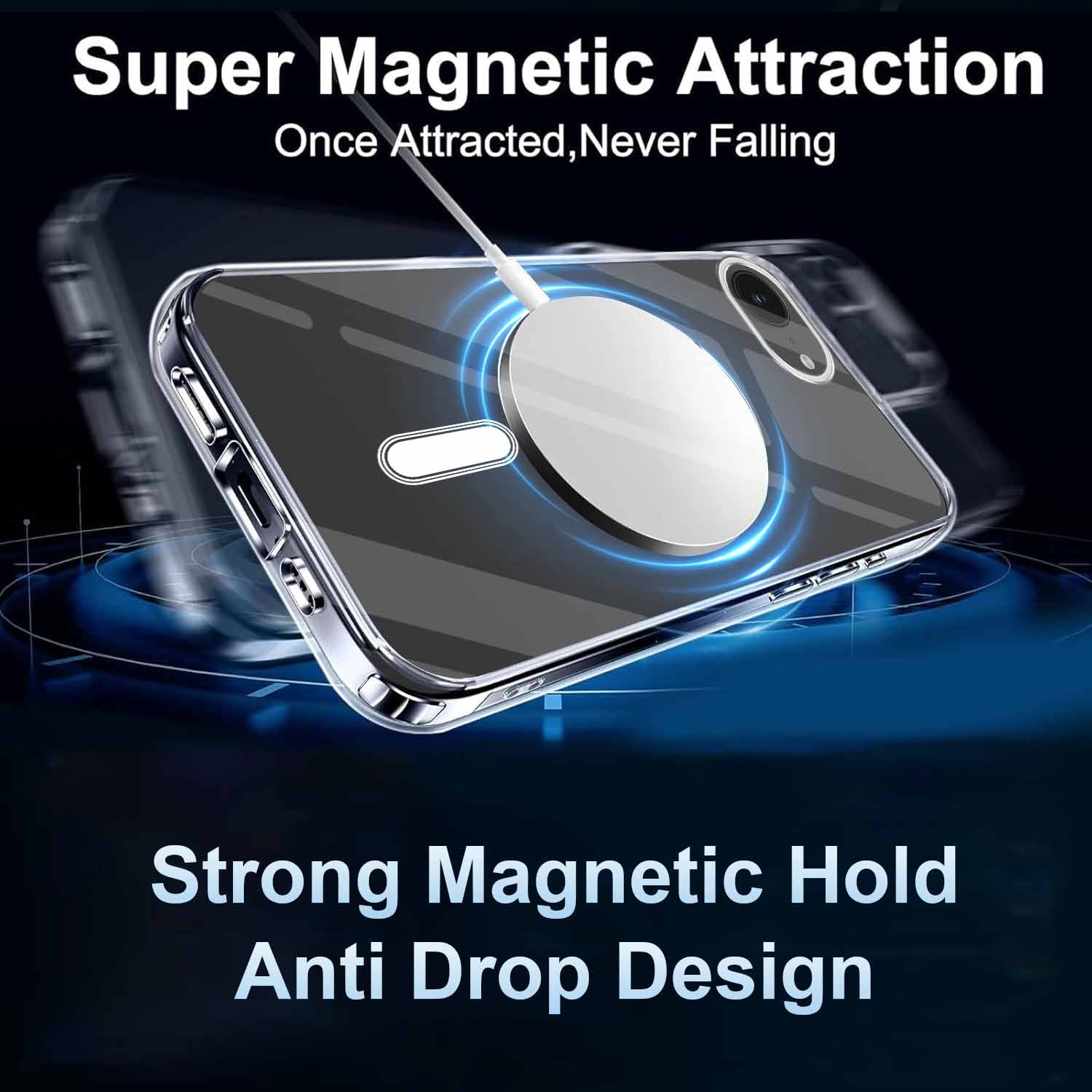 For iPhone 16e | iPhone 17e Back Cover Case (MagSafe Compatible Wireless Charging | Hybrid Camera Bump Protection | Shockproof Polycarbonate Material)