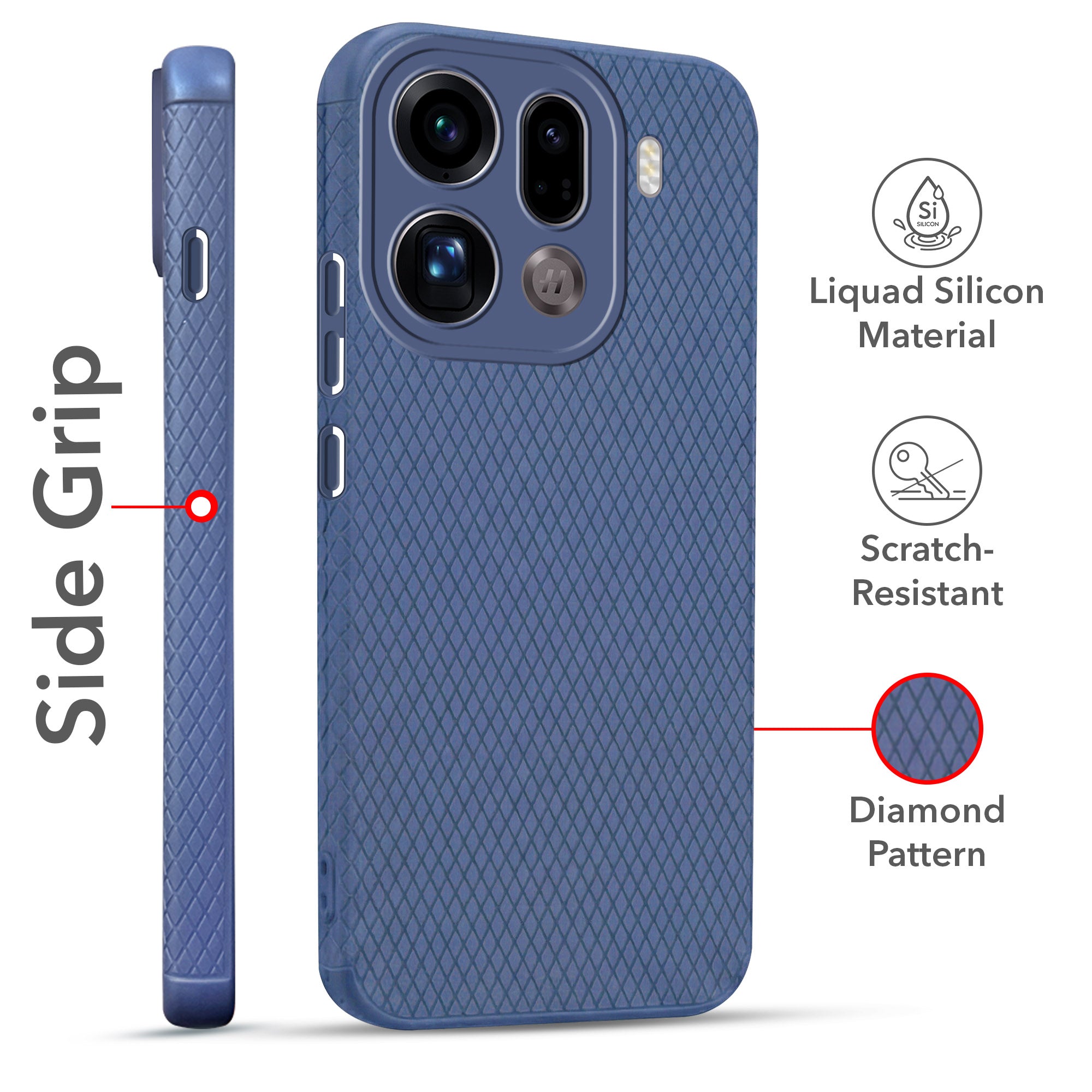 For Oppo Find X9 Pro Combo with Back Cover and 9H Tempered Glass (Liquid Silicone | Camera Protection | Oleophobic Coating Screen Glass)