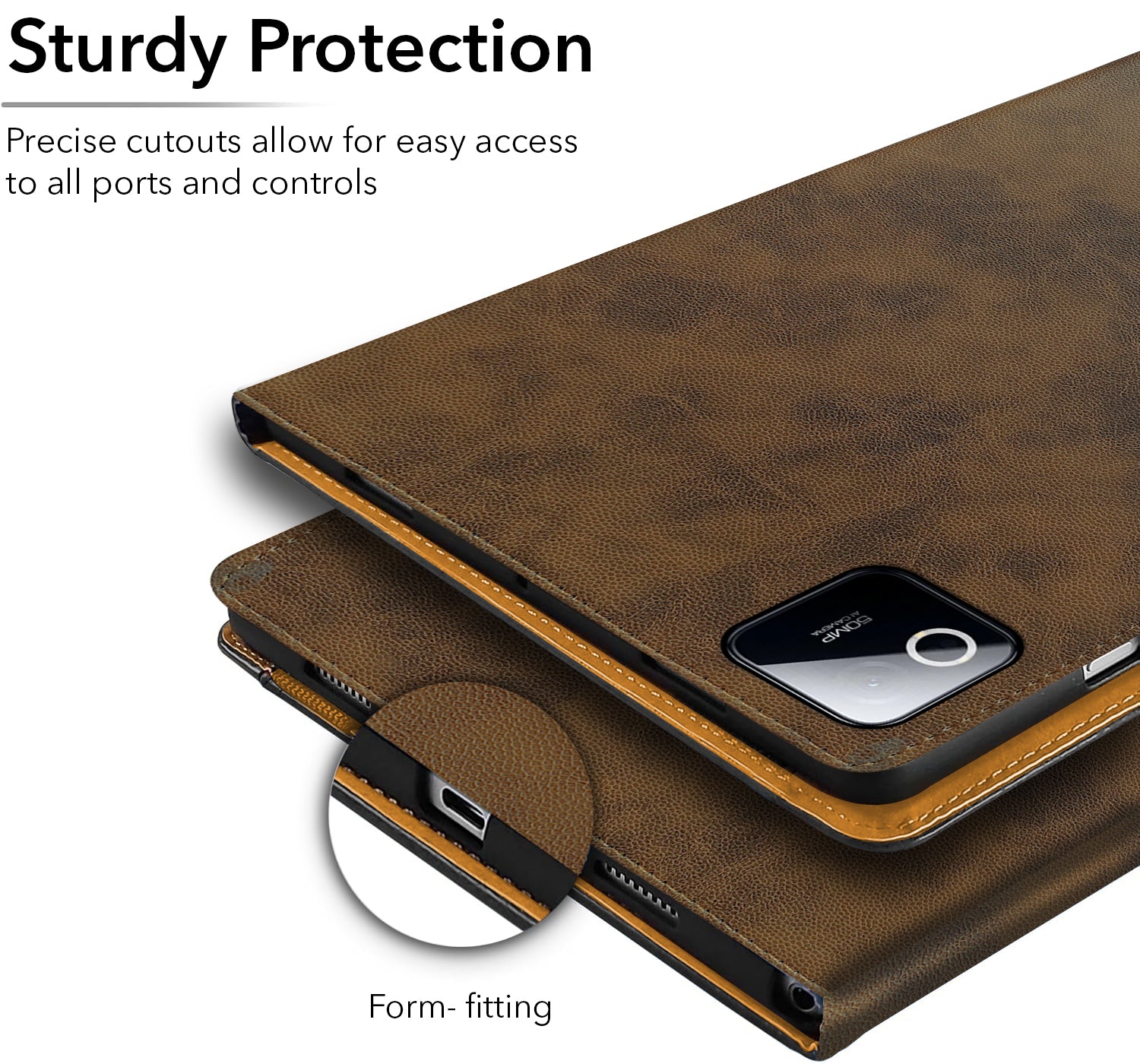 For Xiaomi Pad 8 11.2 Inch Flip Cover Folio Cover (PU Matte Leather | Multi-Angle Smart Stand | Card Storage Slots | Silicone Back Pouch)