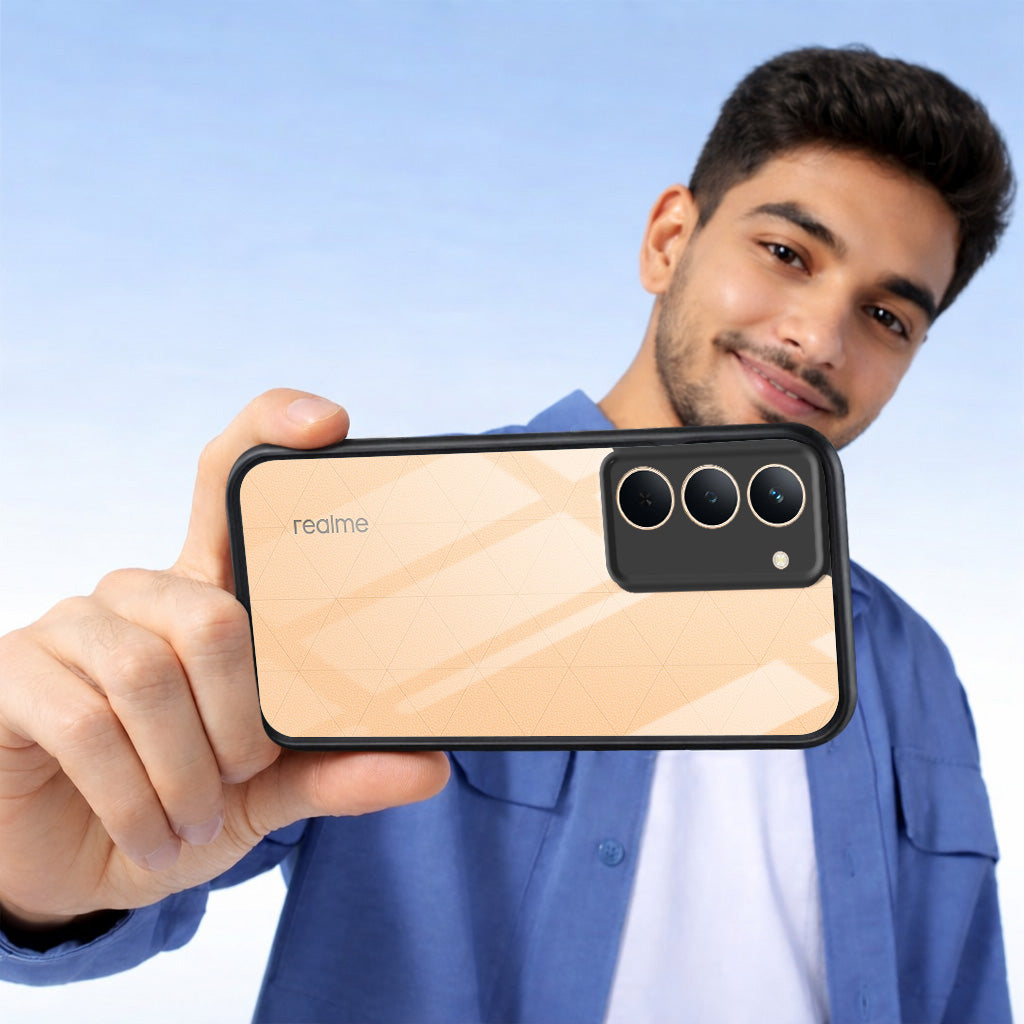 For Realme P3x Combo with Back Cover and 9H Tempered Glass (Lifetime Anti-Yellow | Crystal Clear Shockproof | Oleophobic Coating Screen Glass)