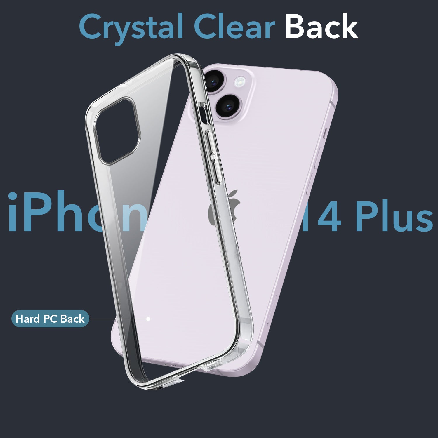 For Apple iPhone 14 Plus Back Cover Case (Hard Anti Yellow Clear Case | Drop & Camera Protection | Shockproof Polycarbonate)