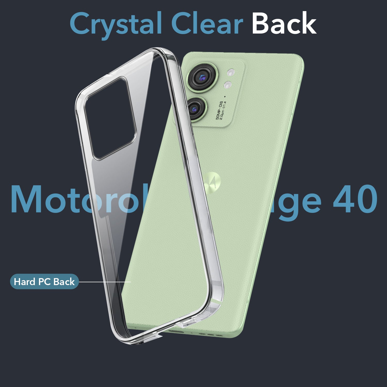 For Motorola Moto Edge 40 Back Cover Case (Hard Anti Yellow Clear Case | Drop & Camera Protection | Shockproof Polycarbonate)