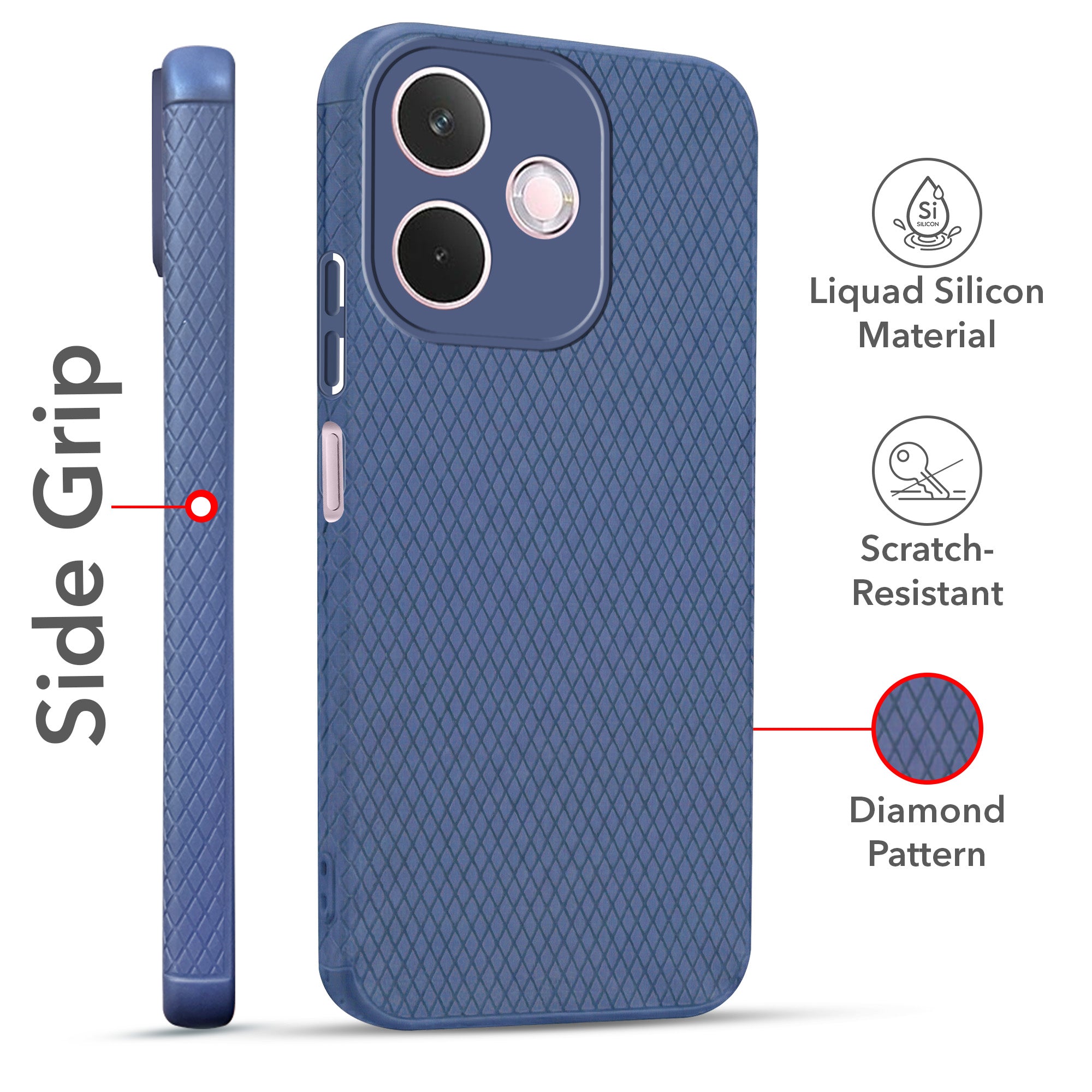 For Oppo A5 Pro Combo with Back Cover and 9H Tempered Glass (Liquid Silicone | Camera Protection | Oleophobic Coating Screen Glass)