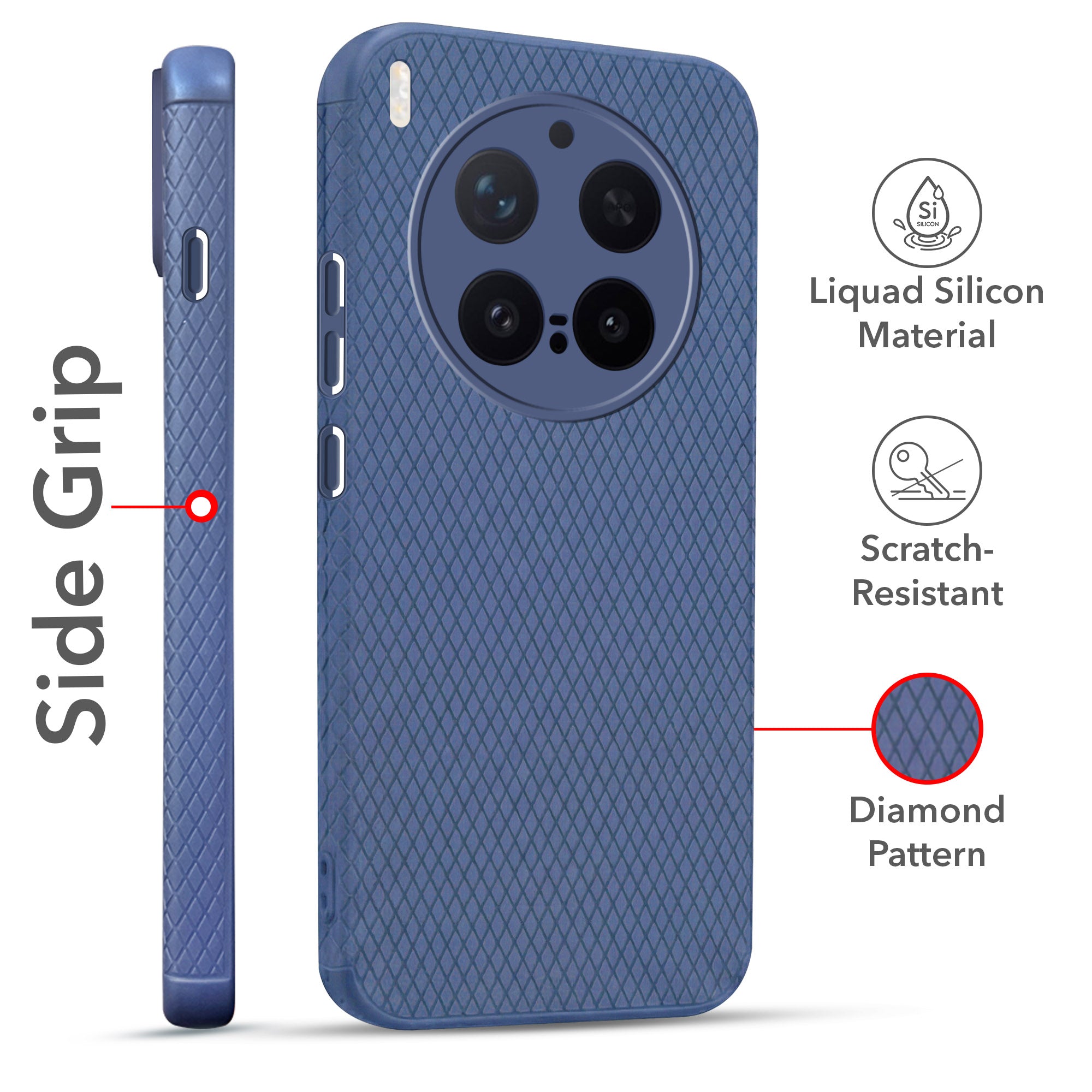 For Vivo X300 Pro Combo with Back Cover and 9H Tempered Glass (Liquid Silicone | Camera Protection | Oleophobic Coating Screen Glass)