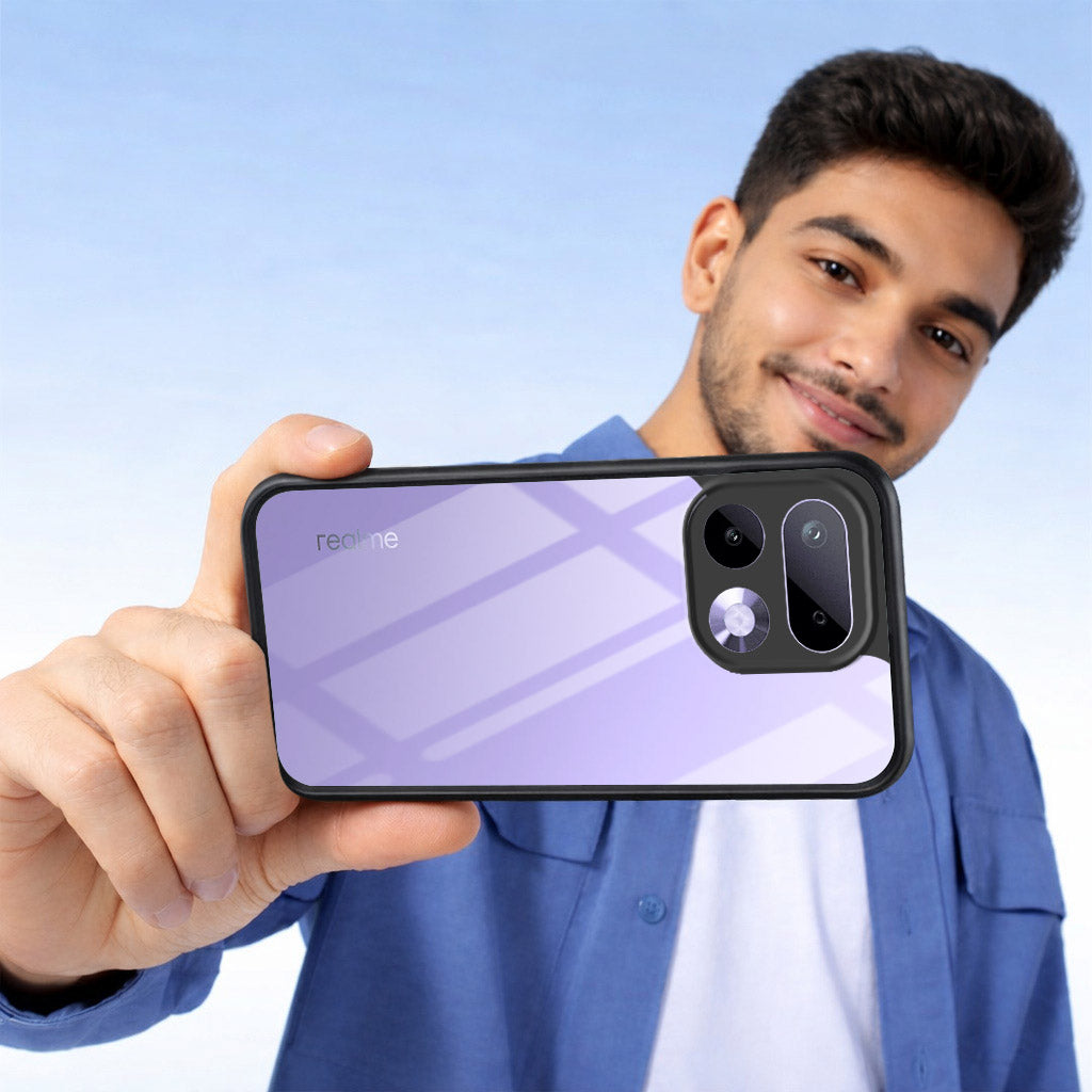 For Realme 16 Pro Combo with Back Cover and 9H Tempered Glass (Lifetime Anti-Yellow | Crystal Clear Shockproof | Oleophobic Coating Screen Glass)
