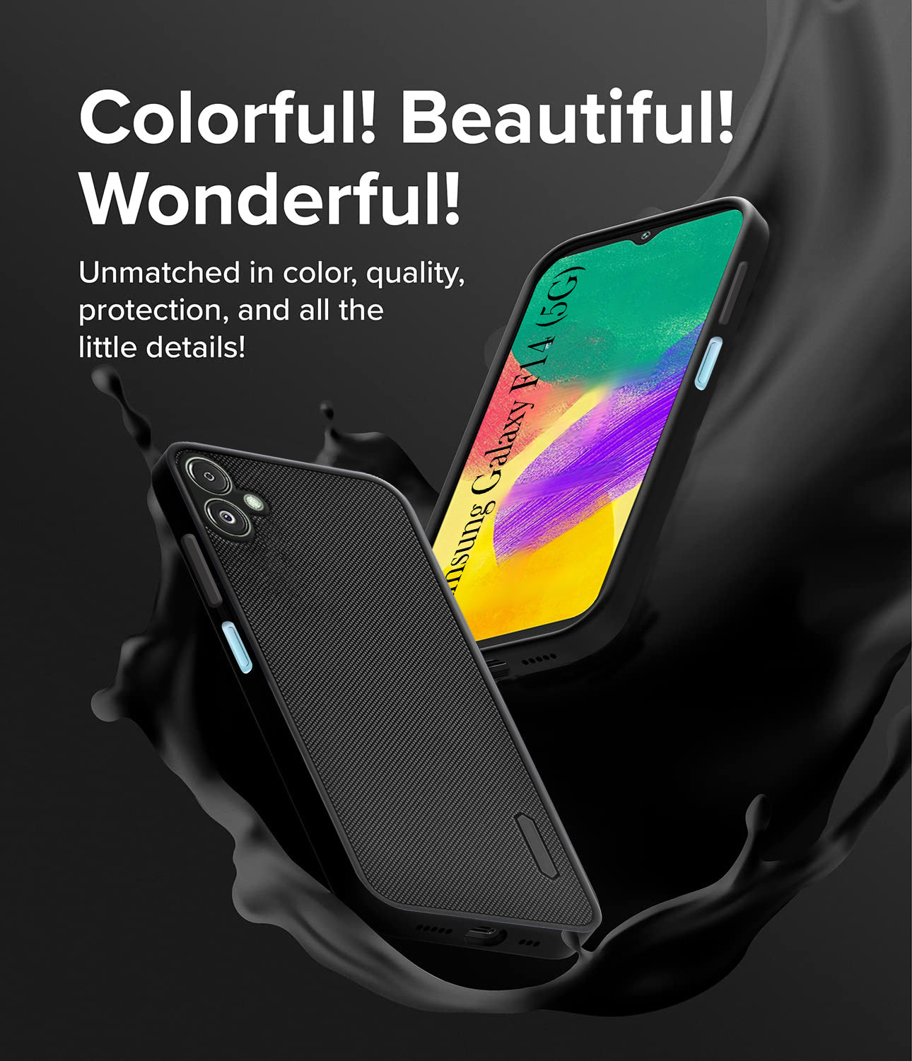 For Samsung Galaxy F14 5G Back Cover Case (Textured Grip Design | Camera Protection | Slim and Light Weight | Soft Touch and Feel)