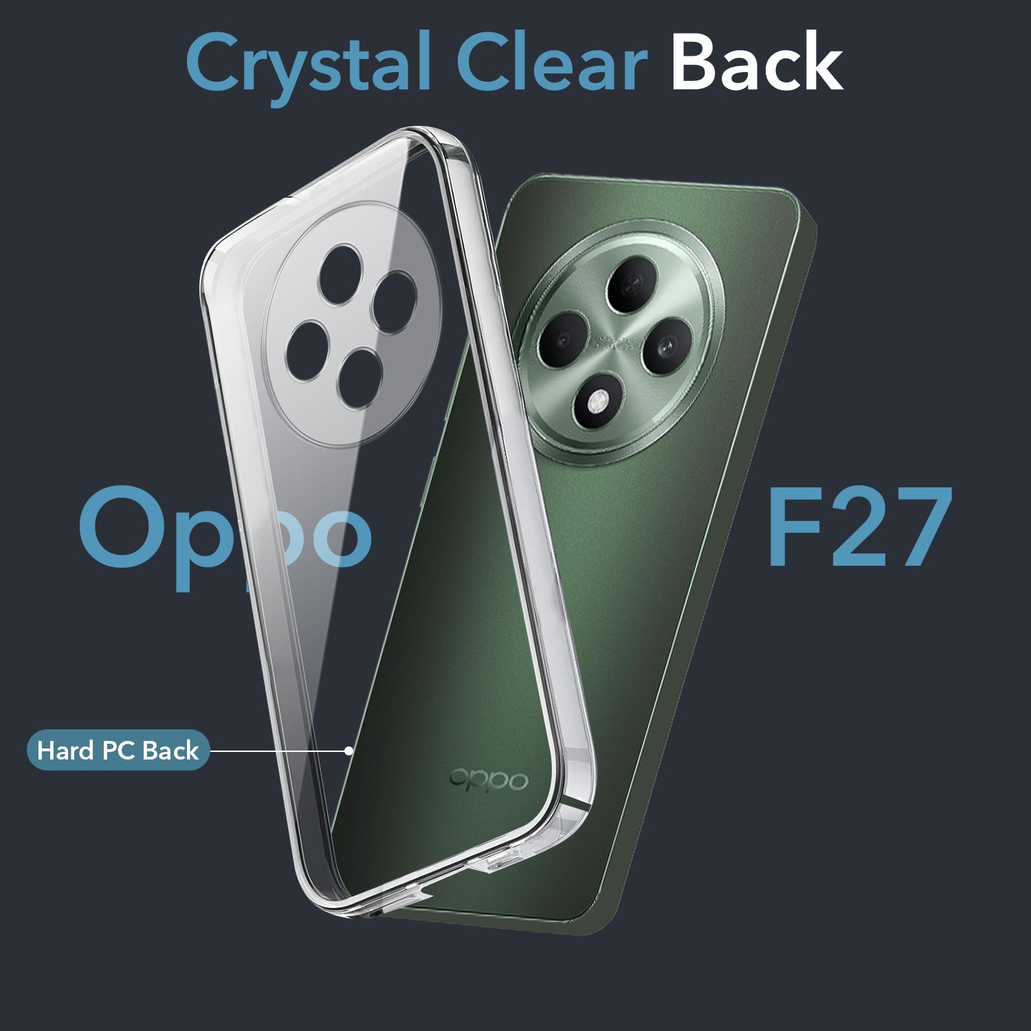 For Oppo F27 Back Cover (Hard Anti Yellow Clear Case | Drop & Camera Protection | Shockproof Polycarbonate)