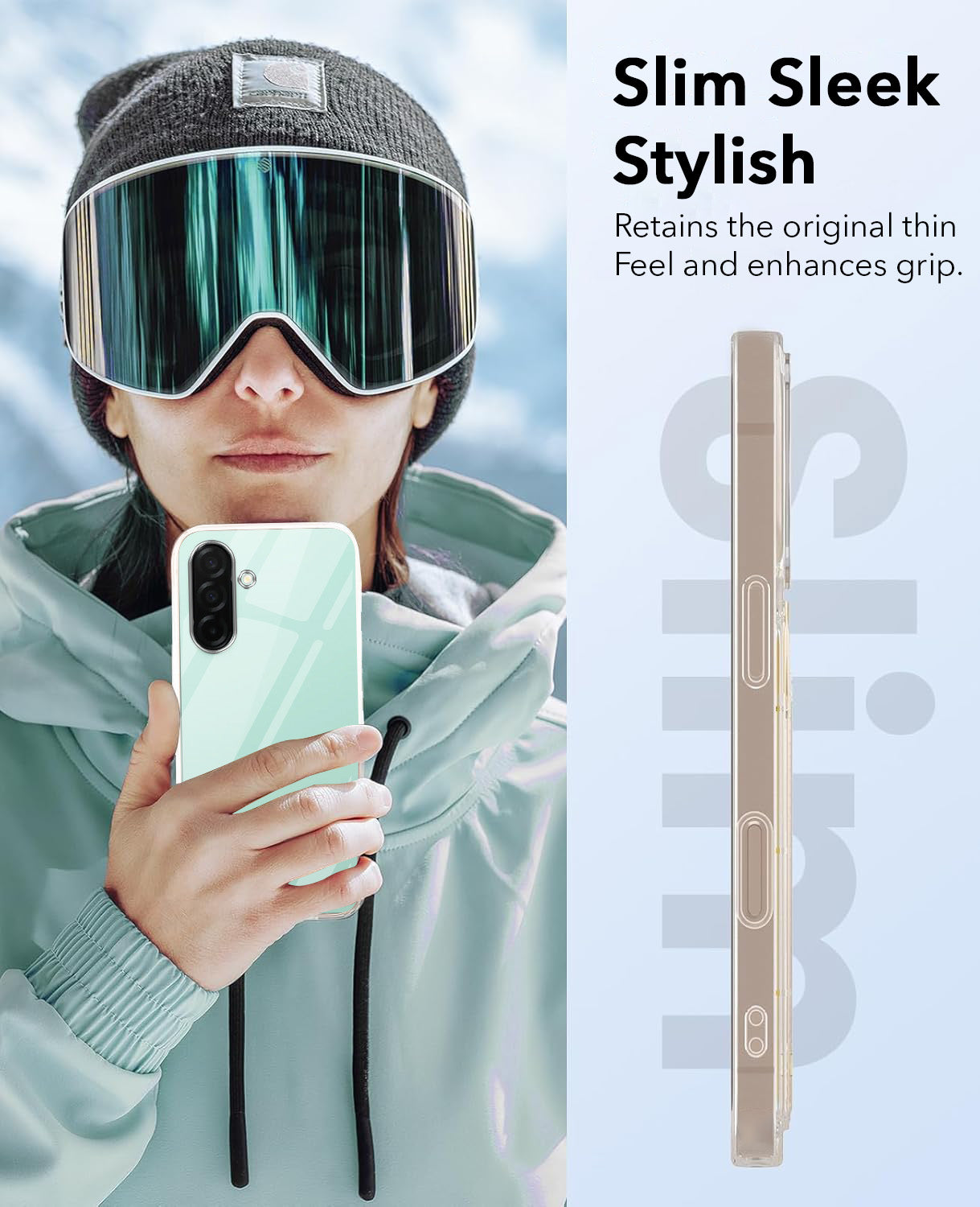For Samsung Galaxy A26 5G Combo with Back Cover and 9H Tempered Glass ( Lifetime Anti-Yellow | Sleek Hard Crystal | Oleophobic Coating Screen Glass)