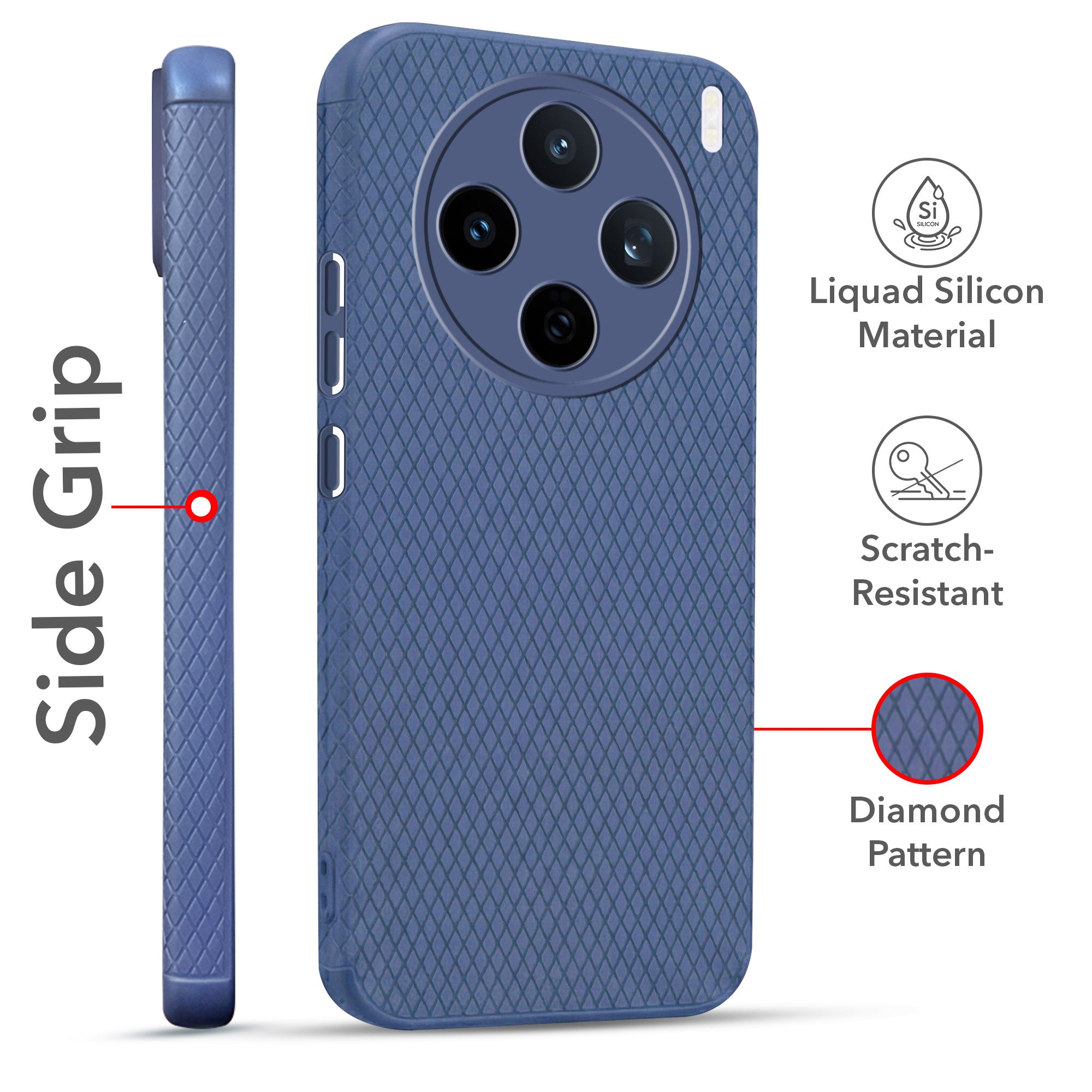 For Vivo X200T Combo with Back Cover and 9H Tempered Glass (Liquid Silicone | Camera Protection | Oleophobic Coating Screen Glass)