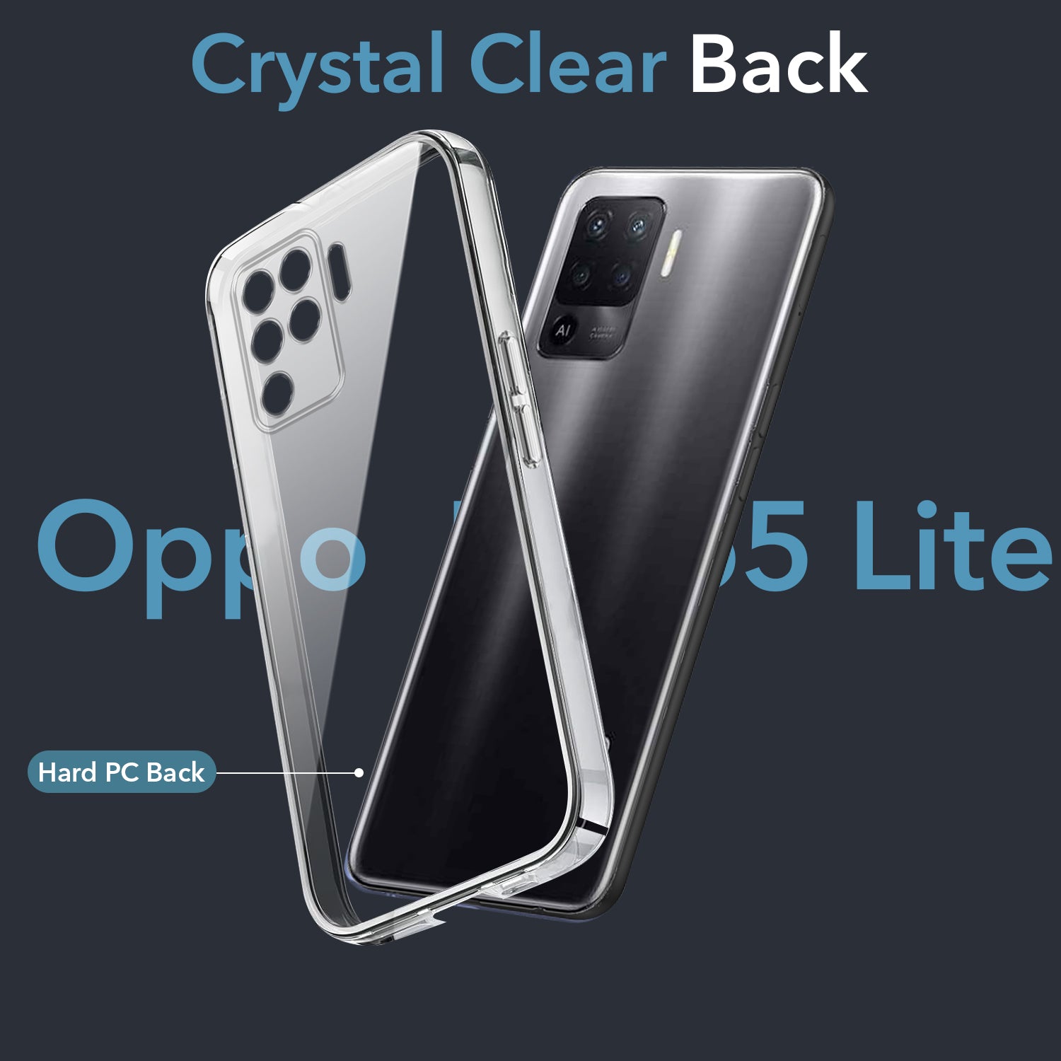 For Oppo Reno5 Lite | Reno 5 Lite  Back Cover Case (Hard Anti Yellow Clear Case | Drop & Camera Protection | Shockproof Polycarbonate)