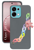 For Oppo F31 5G Back Cover Case (Matte Finish |Wrist Hanging Chain | Teddy Bracelet Charms | Full Camera Protection)