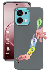 For Oppo F31 5G Back Cover Case (Matte Finish |Wrist Hanging Chain | Teddy Bracelet Charms | Full Camera Protection)