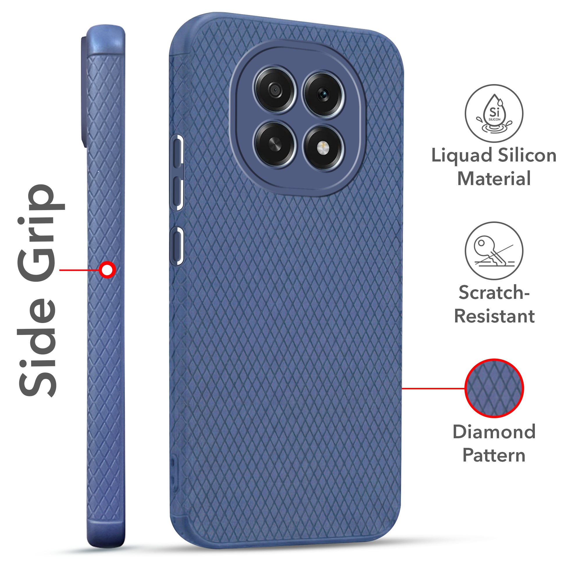 For Oppo F29 Combo with Back Cover and 9H Tempered Glass (Liquid Silicone | Camera Protection | Oleophobic Coating Screen Glass)