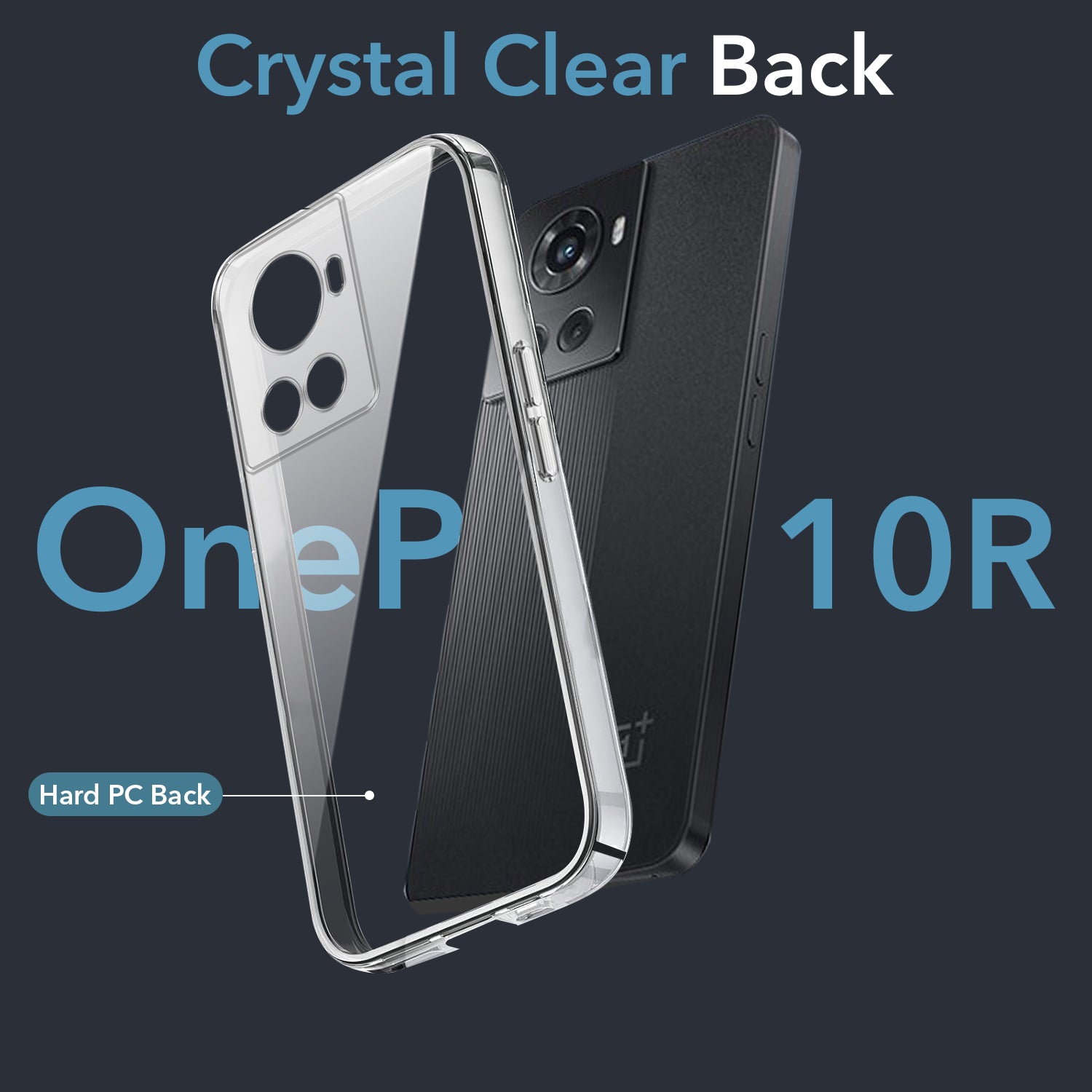 For OnePlus 10R Back Cover Case (Hard Anti Yellow Clear Case | Drop & Camera Protection | Shockproof Polycarbonate)
