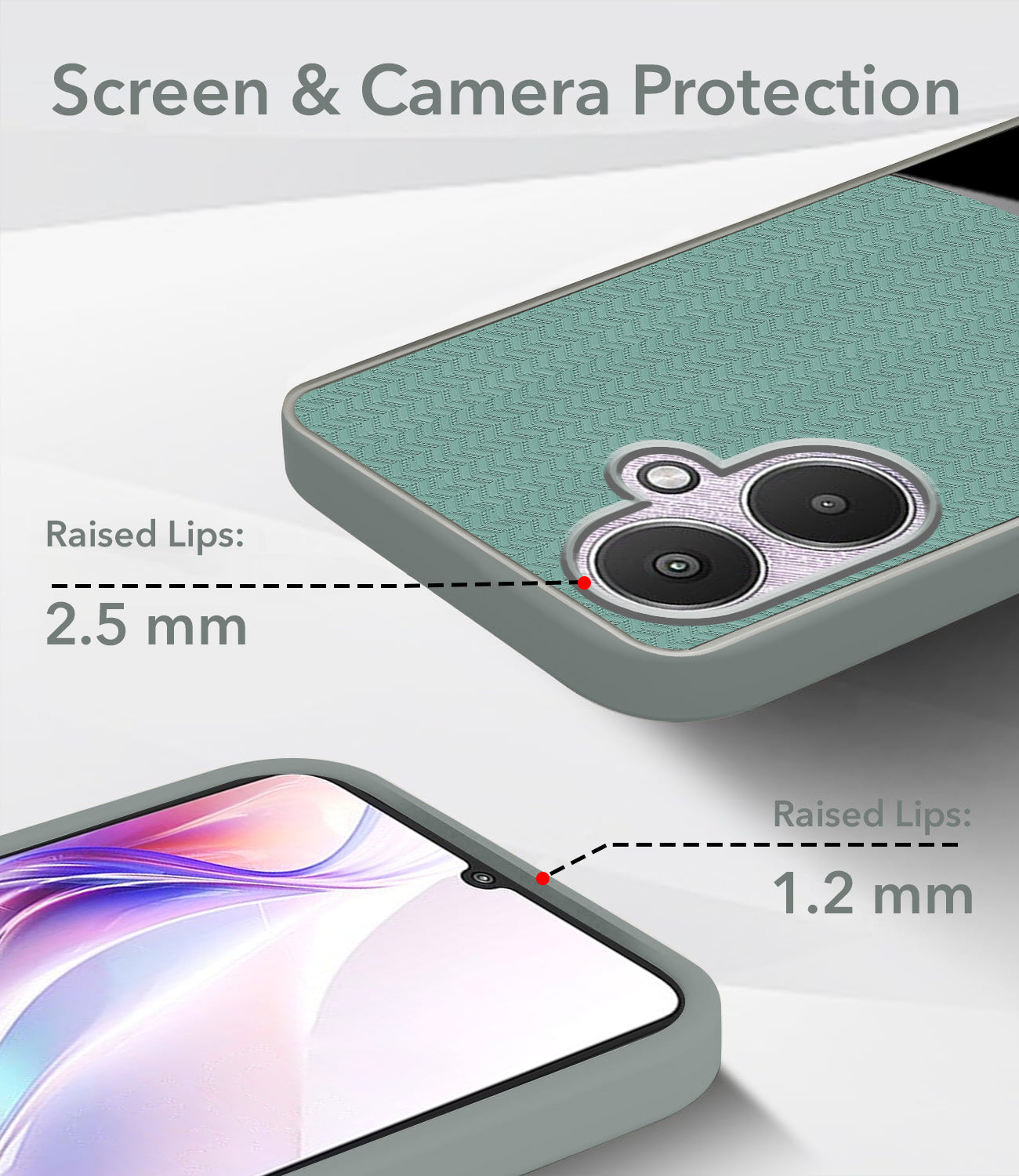 For Redmi 13C 5G Back Cover Case (Elegant PU Leather Finish | Premium Minimalist Professional | Camera Protection Bump)