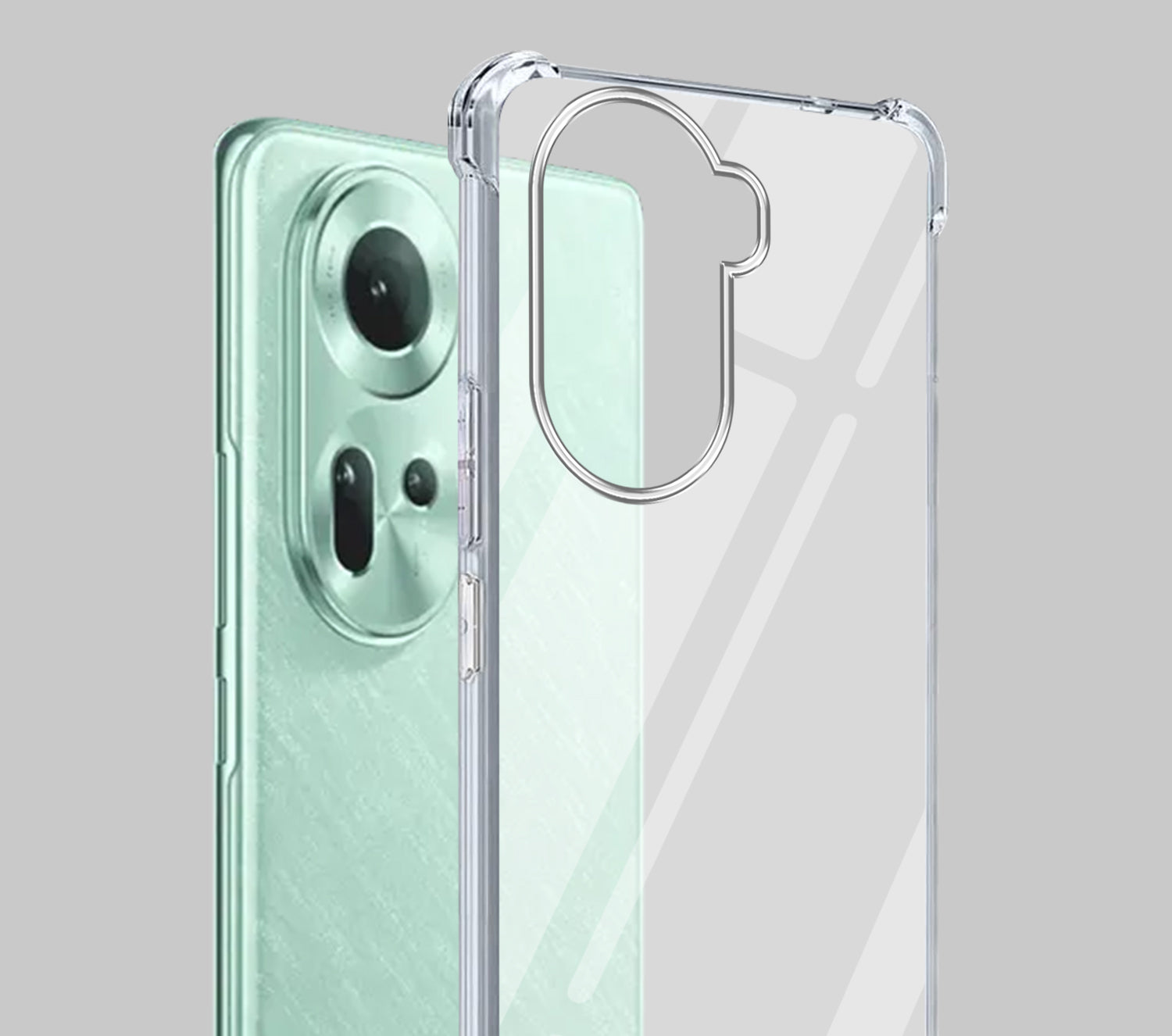 For Oppo Reno11 5G Back Cover Shockproof Crystal-Clear (Drop & Camera Protection | Hard Polycarbonate)