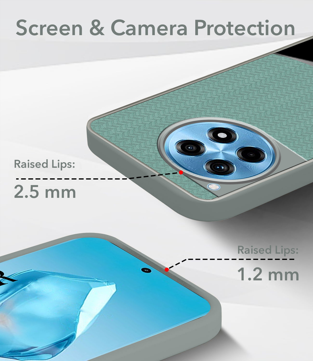 For OnePlus 12R 5G Back Cover Case (Elegant PU Leather Finish | Premium Minimalist Professional | Camera Protection Bump)