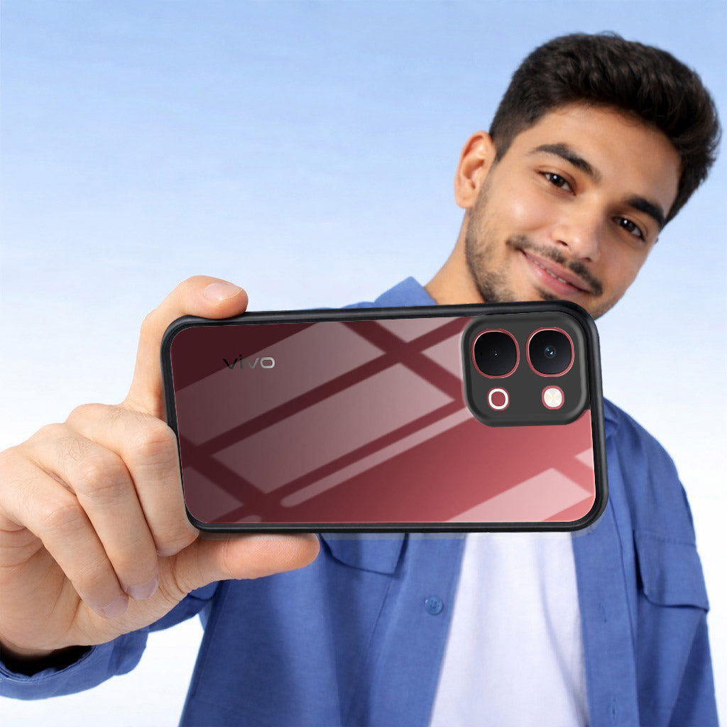For Vivo Y31T 5G (Combo with Back Cover and 9H Tempered Glass (Lifetime Anti-Yellow | Crystal Clear Shockproof | Oleophobic Coating Screen Glass)