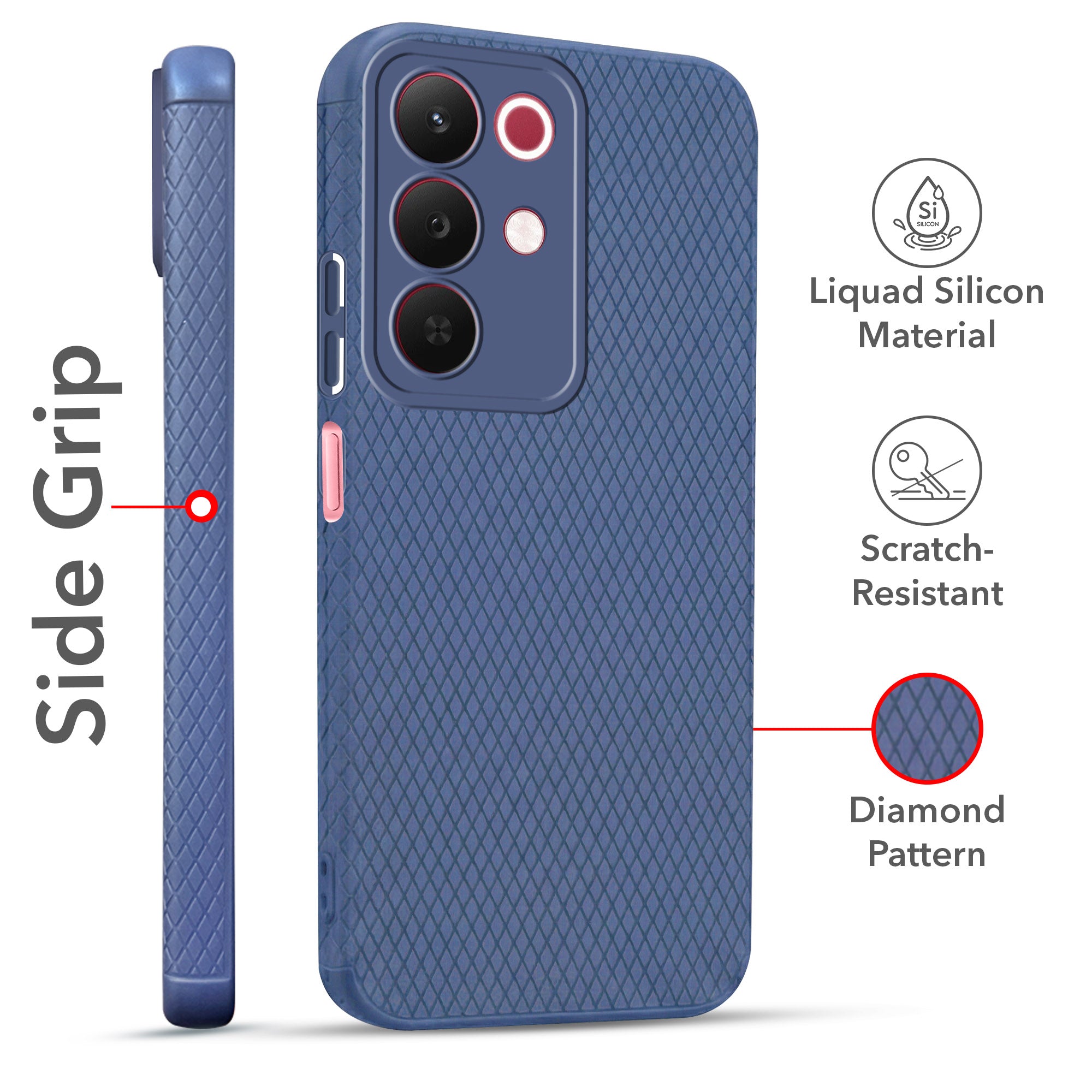 For Realme 15X Combo with Back Cover and 9H Tempered Glass (Liquid Silicone | Camera Protection | Oleophobic Coating Screen Glass)