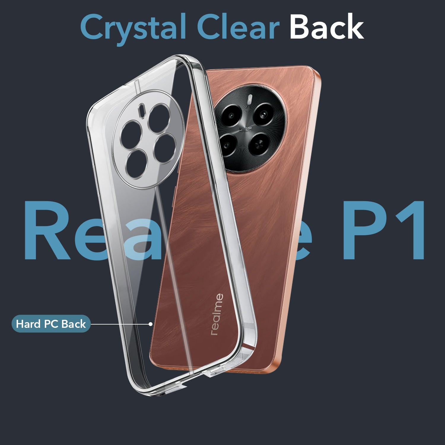 For Realme P1 5G Back Cover Case (Hard Anti Yellow Clear Case | Drop & Camera Protection | Shockproof Polycarbonate)