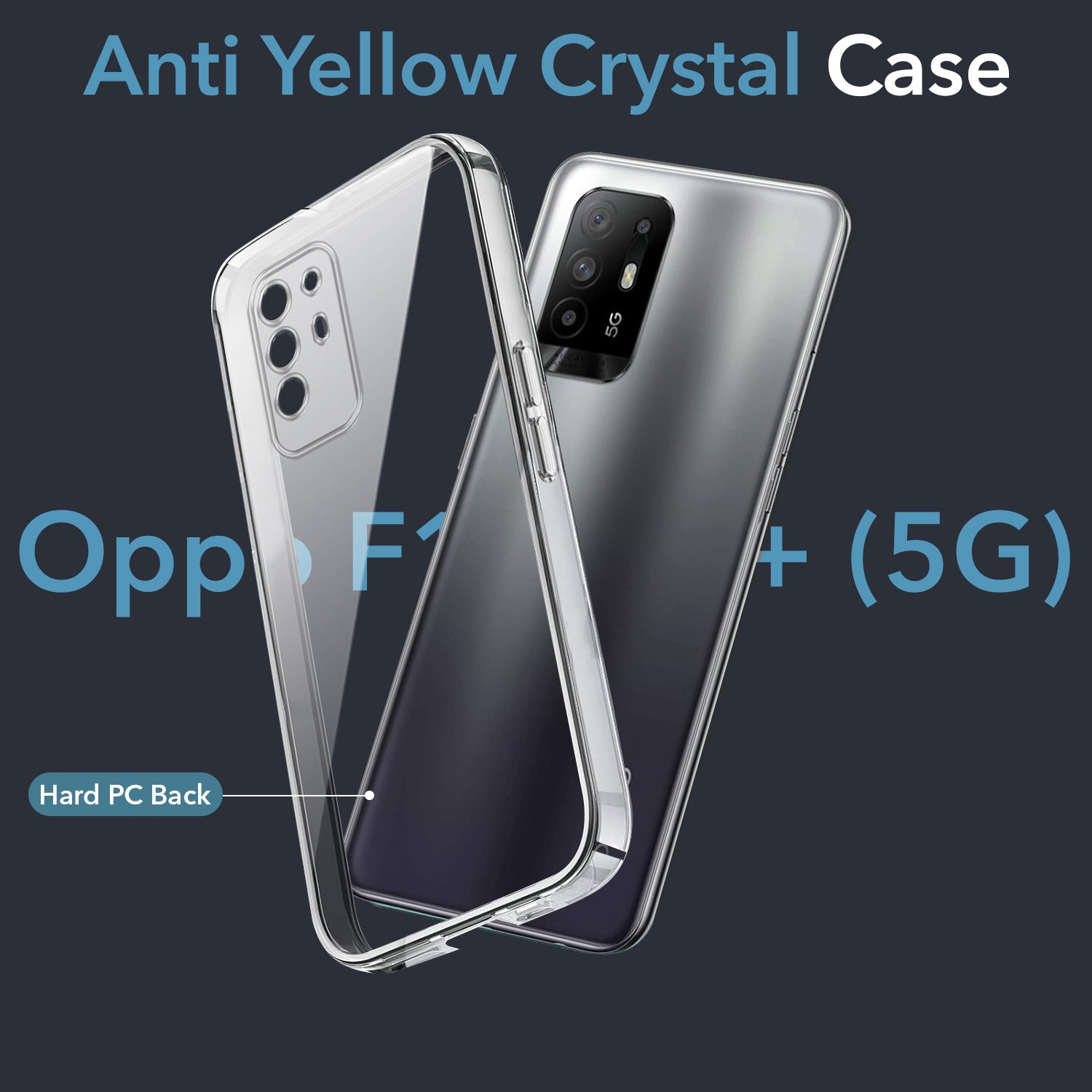 For Oppo F19 Pro Plus Back Cover Case (Hard Anti Yellow Clear Case | Drop & Camera Protection | Shockproof Polycarbonate)