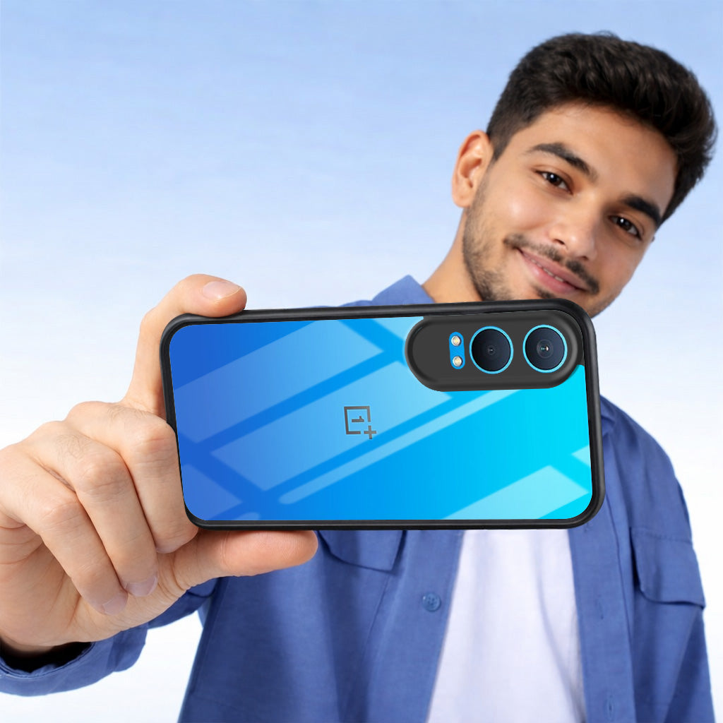 For OnePlus Nord CE 4 Lite Combo with Back Cover and 9H Tempered Glass (Lifetime Anti-Yellow | Crystal Clear Shockproof | Oleophobic Coating Screen Glass)