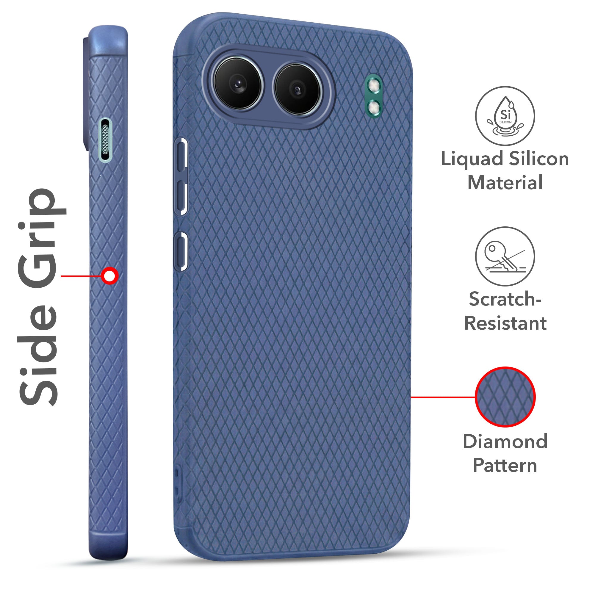For Oneplus Nord 4 Combo with Back Cover and 9H Tempered Glass (Liquid Silicone | Camera Protection | Oleophobic Coating Screen Glass)