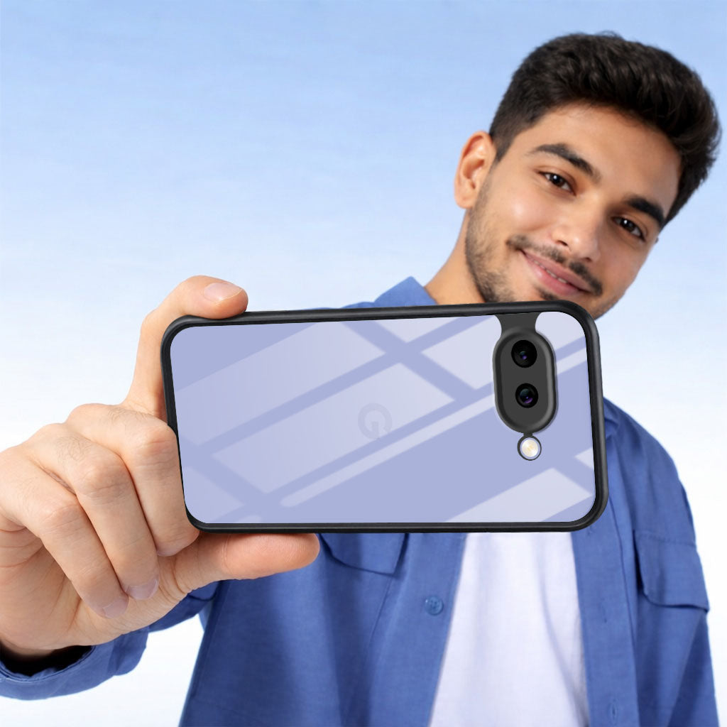 For Google Pixel 9A Combo with Back Cover and 9H Tempered Glass (Lifetime Anti-Yellow | Crystal Clear Shockproof | Oleophobic Coating Screen Glass)
