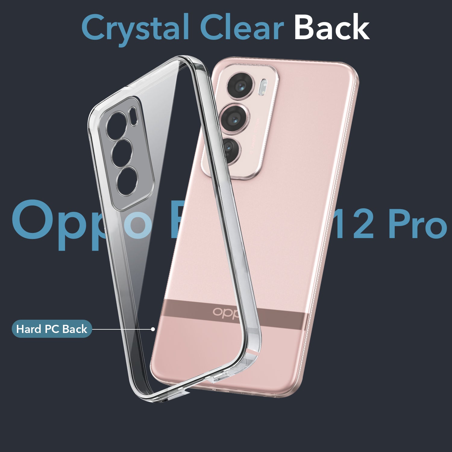For Oppo Reno12 Pro 5G | Oppo Reno 12 Pro 5G Back Cover (Hard Anti Yellow Clear Case | Drop & Camera Protection | Shockproof Polycarbonate)