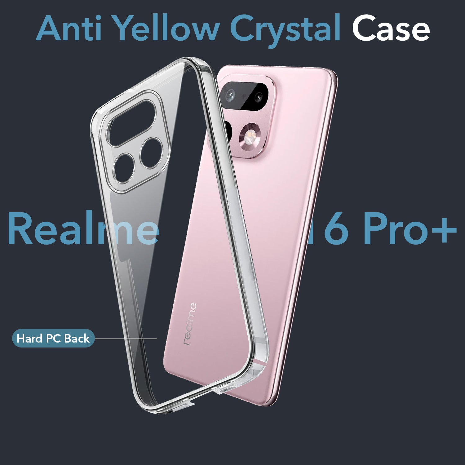 For Realme 16 Pro Plus 5G Back Cover Case Lifetime Anti-Yellow Clear(Sleek Hard Crystal | Shockproof and Camera Protection)