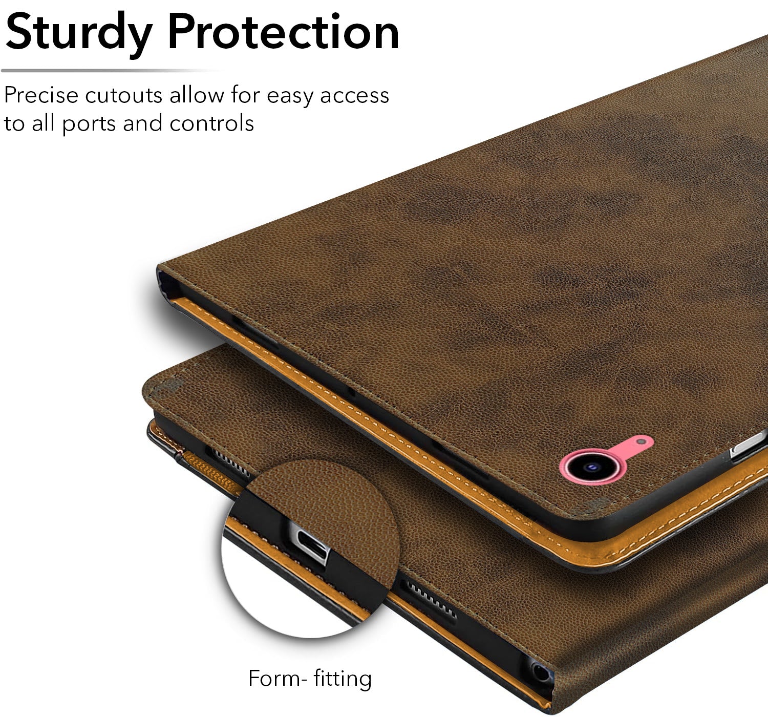 For Apple iPad  Flip Cover Folio Cover (10th Generation) 10.9 Inch A3162/A2757/A2777/A2696/iPad13/18/iPad13/19 (PU Leather | Multi-Angle Smart Stand | Card Storage Slots | Silicone Back Pouch)