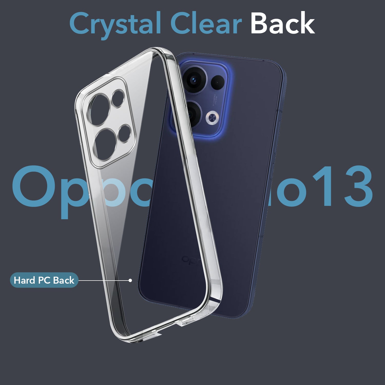 For Oppo Reno13 5G | Oppo Reno 13 5G Back Cover Case (Hard Anti Yellow Clear Case | Sleek Hard Crystal Clear | Drop & Camera Protection | Shockproof Polycarbonate)