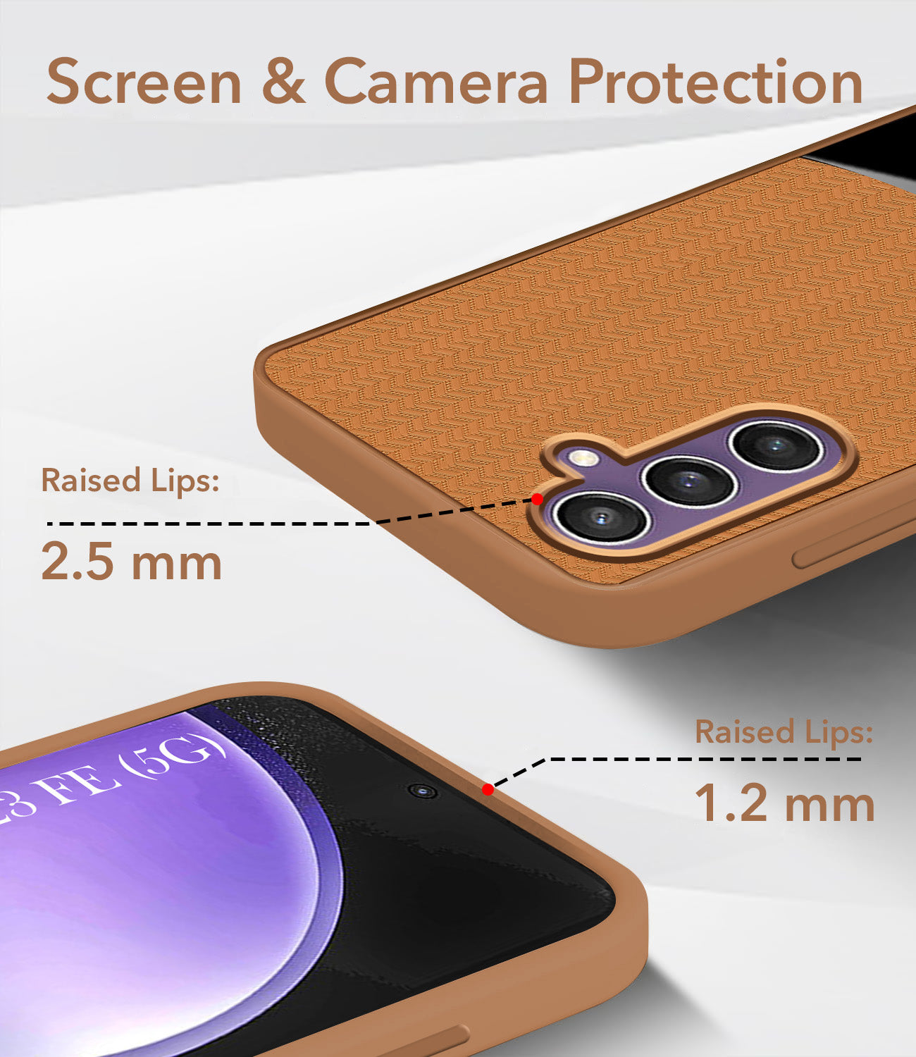 For Samsung Galaxy S23 FE 5G Back Cover Case (Elegant PU Leather Finish | Premium Minimalist Professional | Camera Protection Bump)