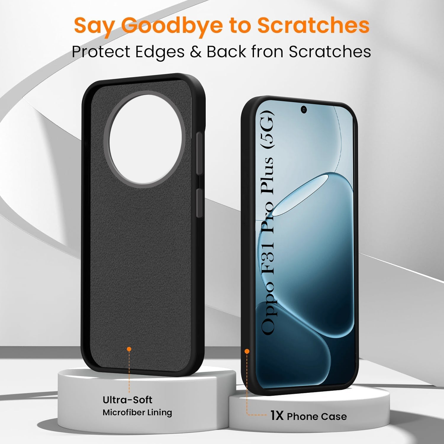 For Oppo F31 Pro Plus Back Cover Case (Textured Grip Design | Micro-Fiber Cloth Inside | Slim and Light Weight | Soft Touch and Feel)