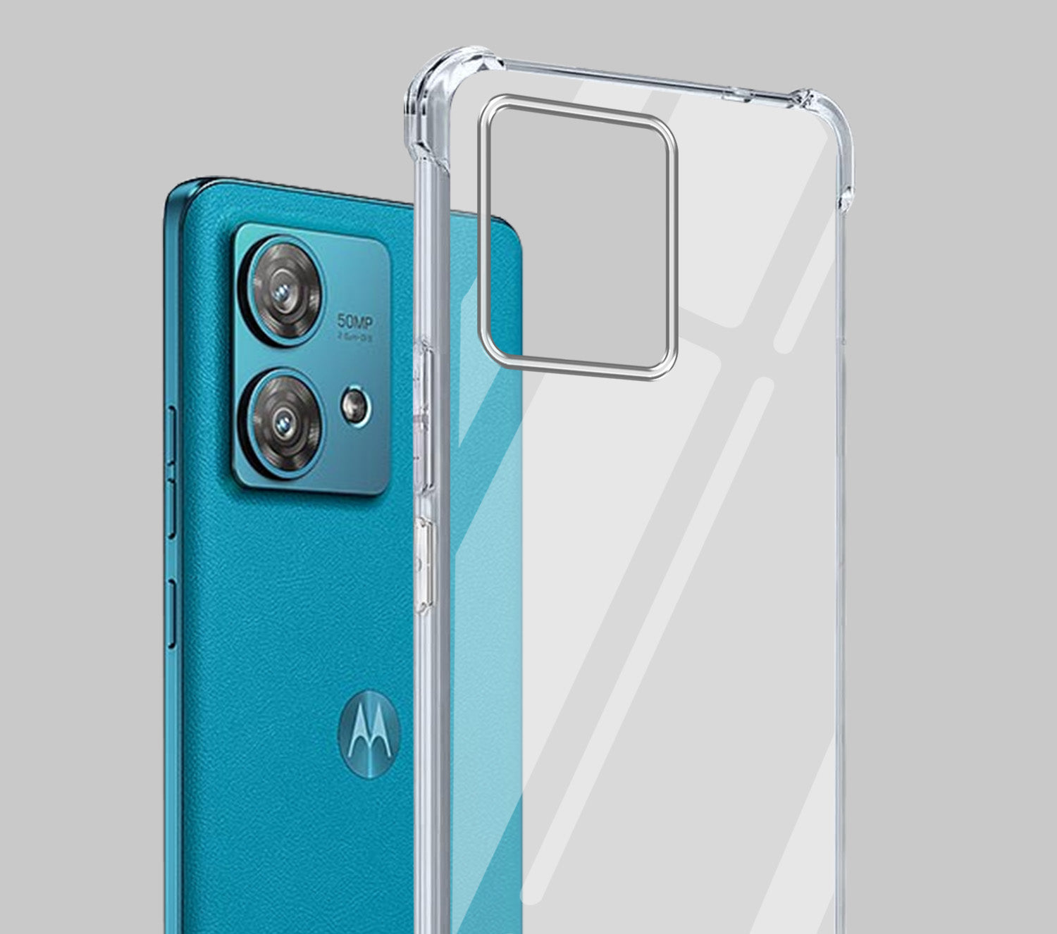 For Motorola Moto Edge 40 Neo Shockproof Crystal-Clear Back Cover ( Drop & Camera Protection | Hard Polycarbonate)