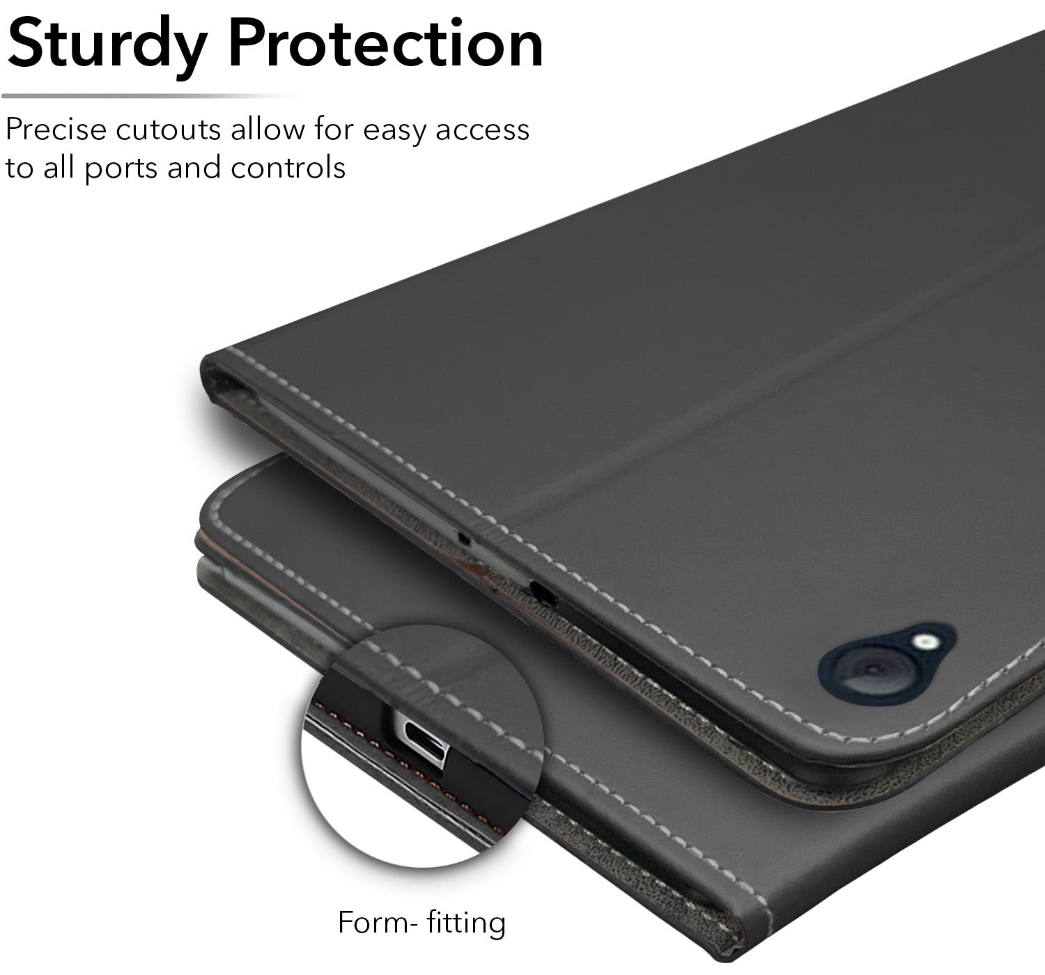 For Flip Cover Folio Case Lenovo Tab K10 10 Inch TB-X6C6F / X6C6X (PU Matte Leather | Multi-Angle Smart Stand | Card Storage Slots | Silicone Back Pouch)