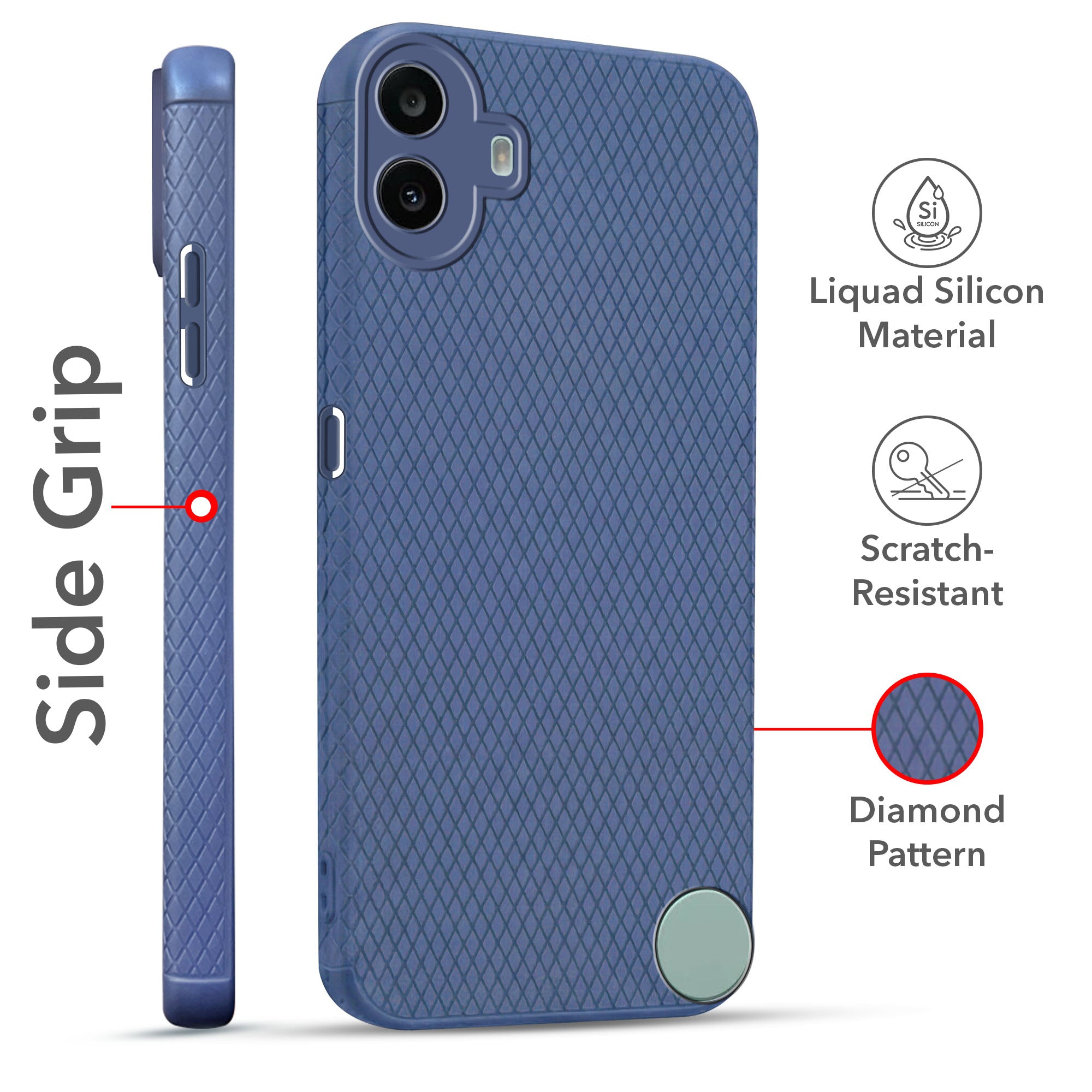 For Nothing CMF Phone 1 Combo with Back Cover and 9H Tempered Glass (Liquid Silicone | Camera Protection | Oleophobic Coating Screen Glass)