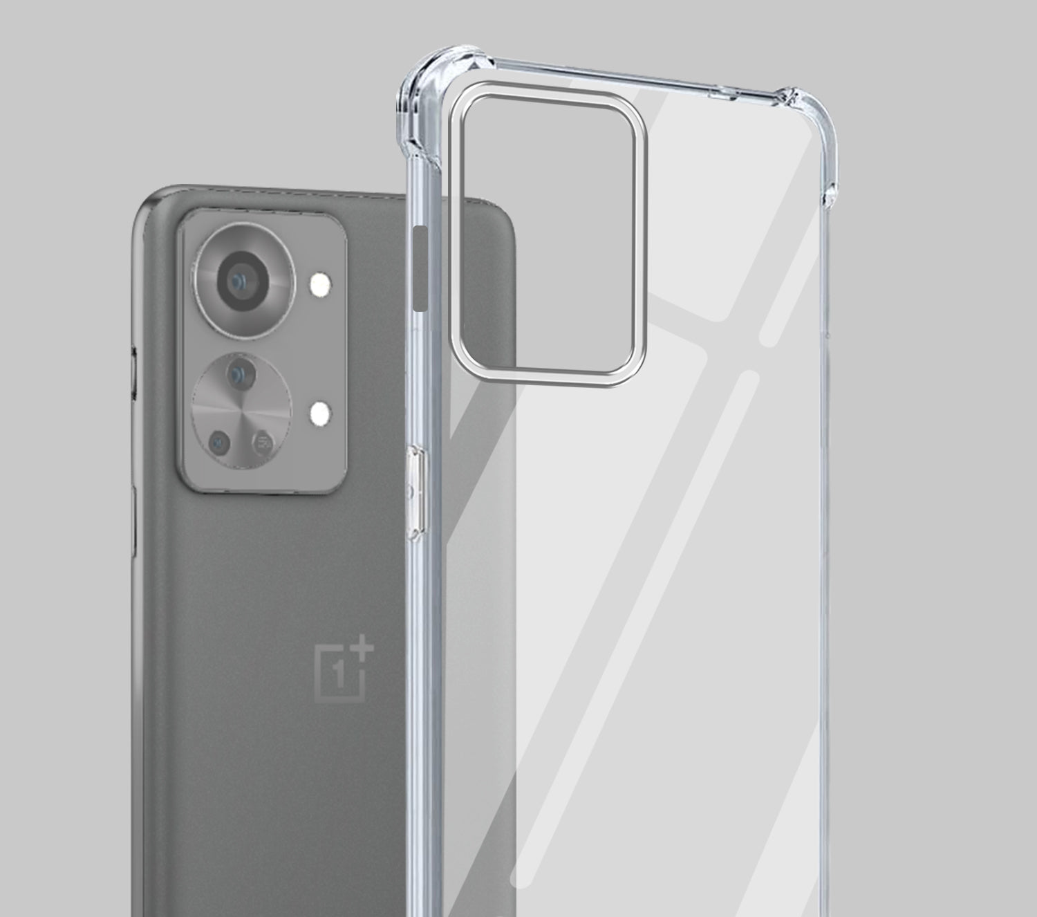 For OnePlus Nord 2T 5G Back Cover (Shockproof Crystal Clear |  Drop & Camera Protection | Hard Polycarbonate)