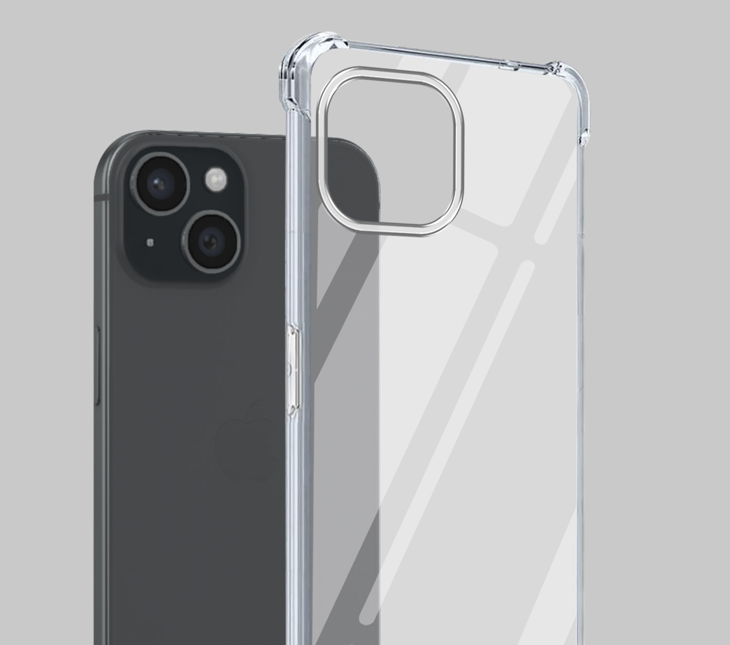 For iPhone 15 Plus Back Cover (Shockproof Crystal Clear Case |  Drop & Camera Protection | Hard Polycarbonate)