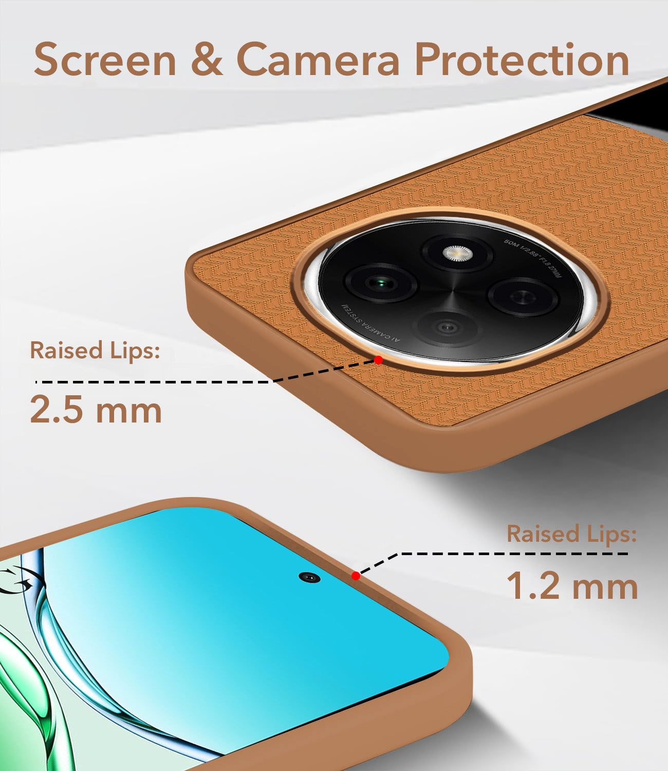 For Oppo F29 Pro Back Cover Case (Elegant PU Leather Finish | Premium Minimalist Professional | Camera Protection Bump)