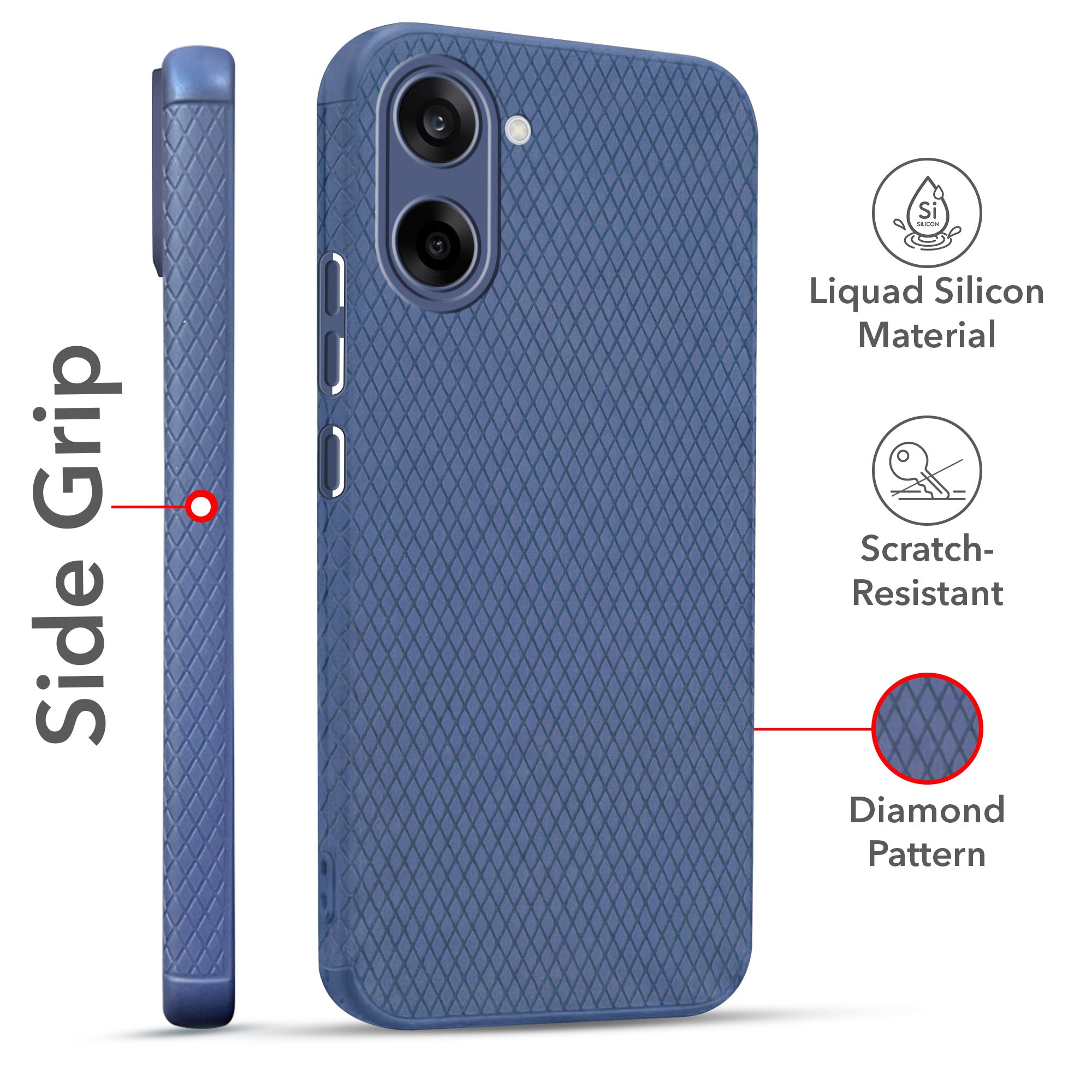For Oneplus Nord CE 5 Combo with Back Cover and 9H Tempered Glass (Liquid Silicone | Camera Protection | Oleophobic Coating Screen Glass)