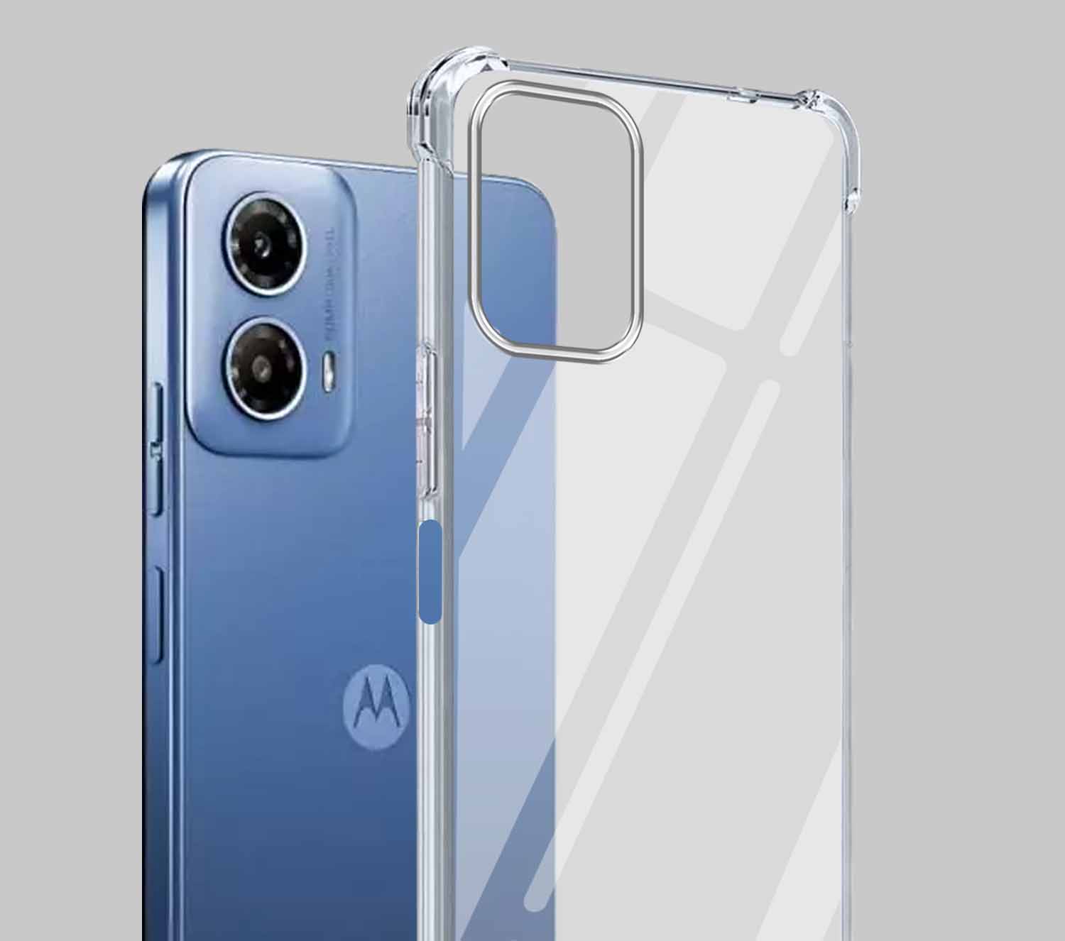 For Motorola Moto G34 5G Back Cover Shockproof Crystal-Clear (Drop & Camera Protection | Hard Polycarbonate)