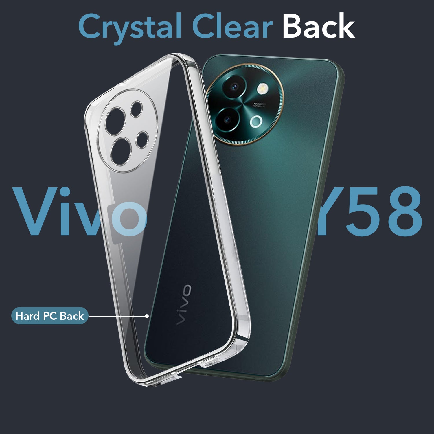 For Vivo Y58 5G Back Cover (Hard Anti Yellow Clear Case | Drop & Camera Protection | Shockproof Polycarbonate)