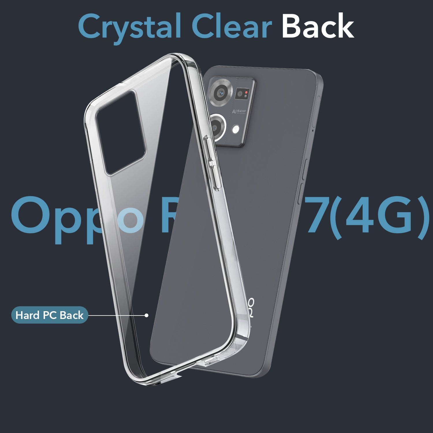For Oppo Reno7 | Reno 7 4G Back Cover Case (Hard Anti Yellow Clear Case | Drop & Camera Protection | Shockproof Polycarbonate)