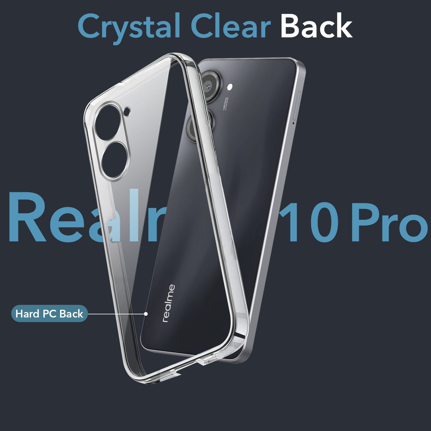 For Realme 10 Pro 5G Back Cover Case (Hard Anti Yellow Clear Case | Drop & Camera Protection | Shockproof Polycarbonate)