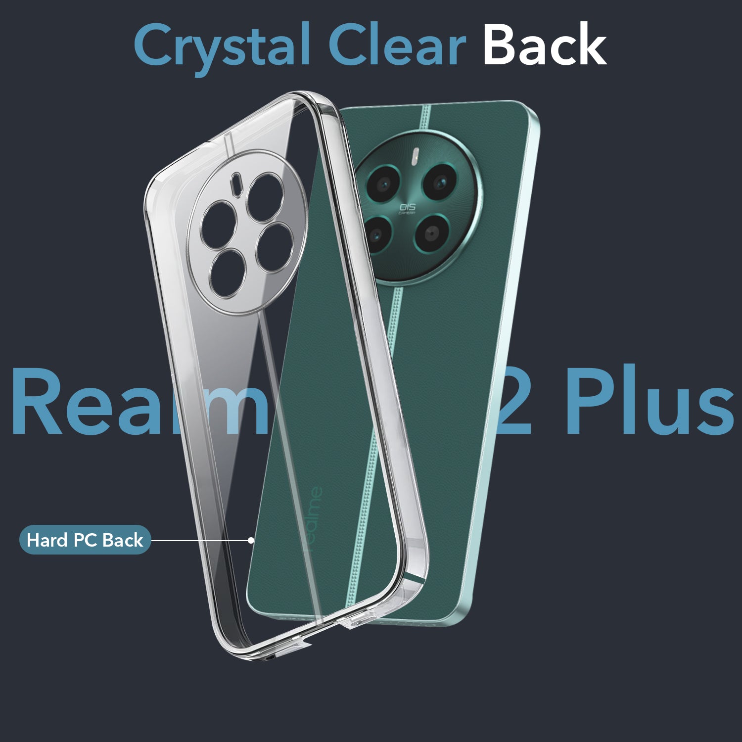 For Realme 12 Plus Back Cover Case (Hard Anti Yellow Clear Case | Drop & Camera Protection | Shockproof Polycarbonate)