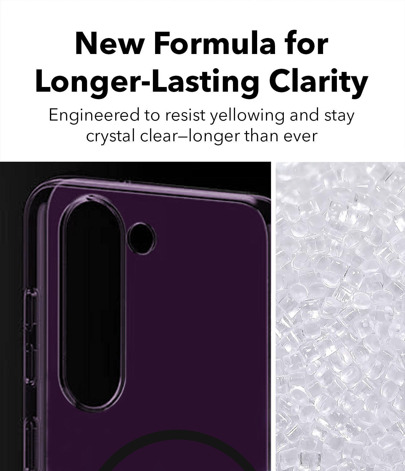 For Samsung Galaxy S23 5G Back Cover Case (Crystal Clear Case | MagSafe Wireless Charging Support | Hard Anti Yellow | Camera Protection Bump)